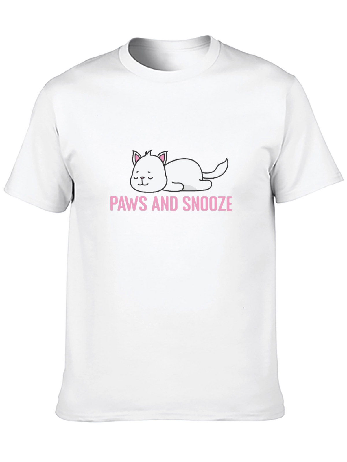 Paws and Snooze Cat Graphic T-Shirt