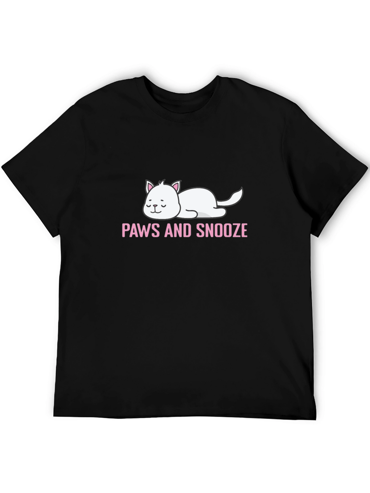 Paws and Snooze Cat Graphic T-Shirt