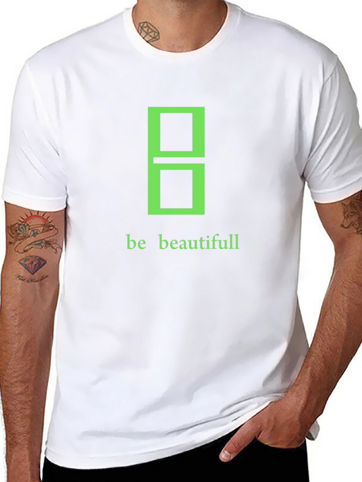 Be Beautifull Graphic Tee - Modern Stylish Black