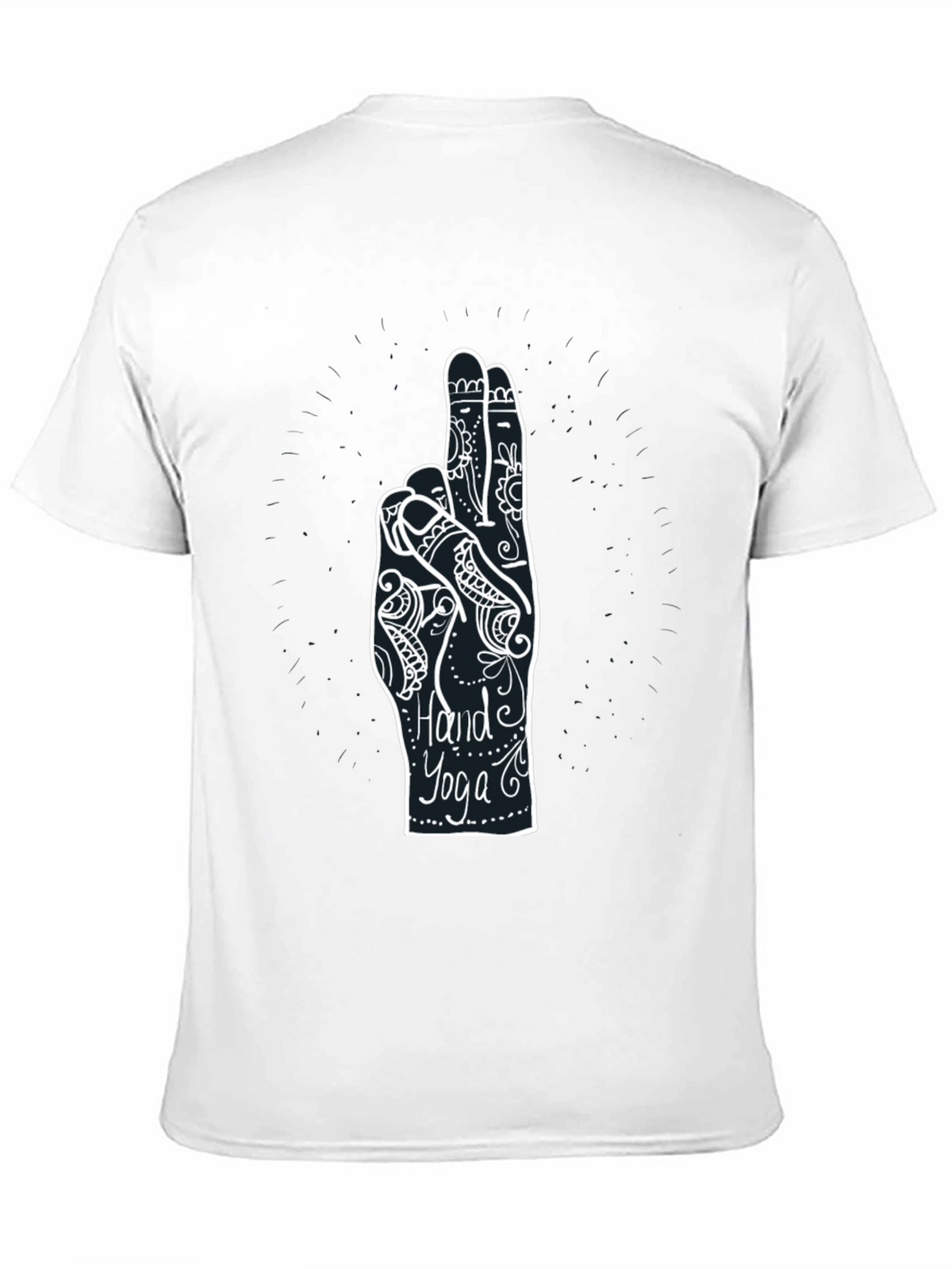 Hand Yoga Graphic Tee - Unisex Cotton Blend Shirt