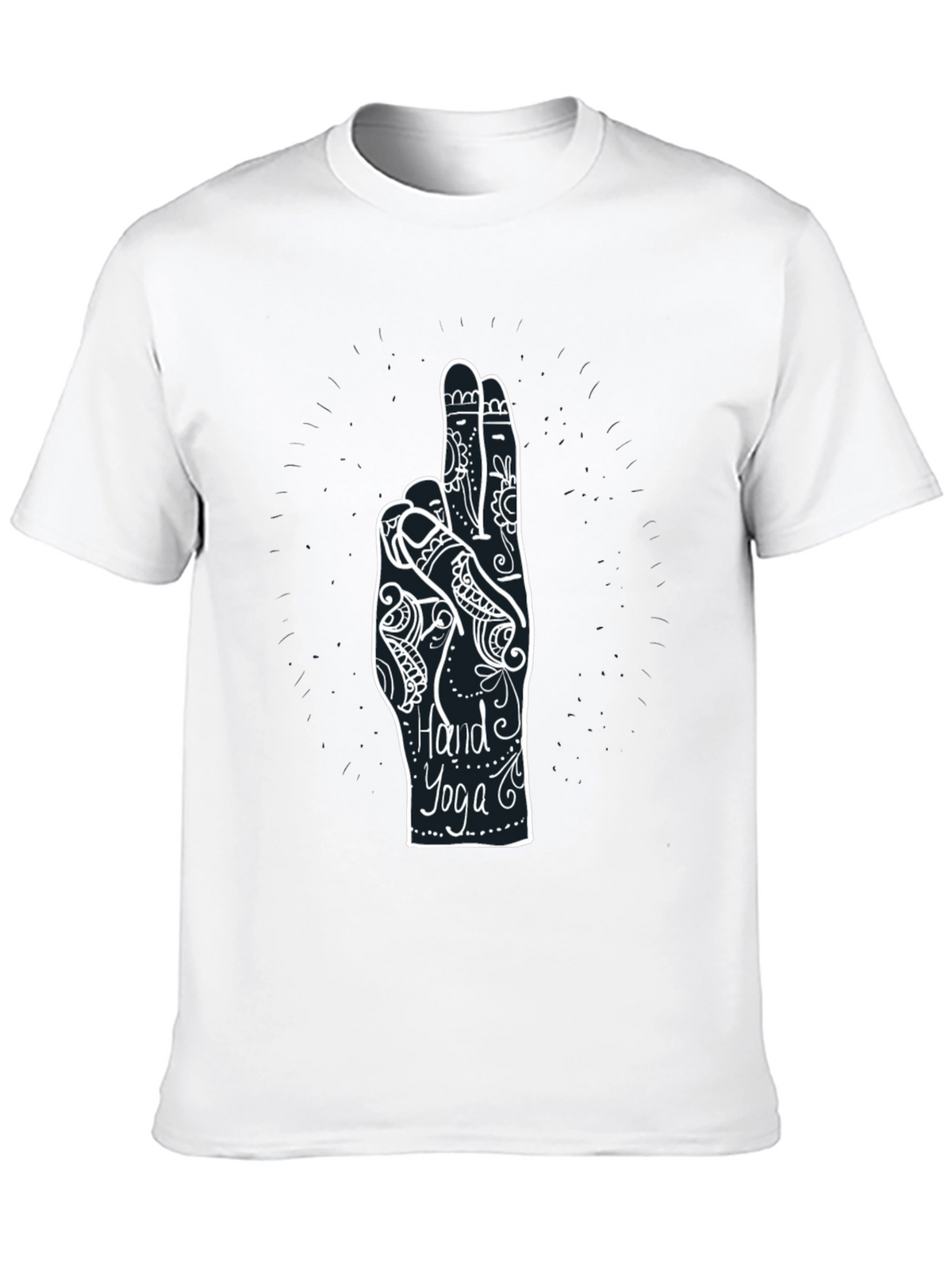 Hand Yoga Graphic Tee - Unisex Cotton Blend Shirt