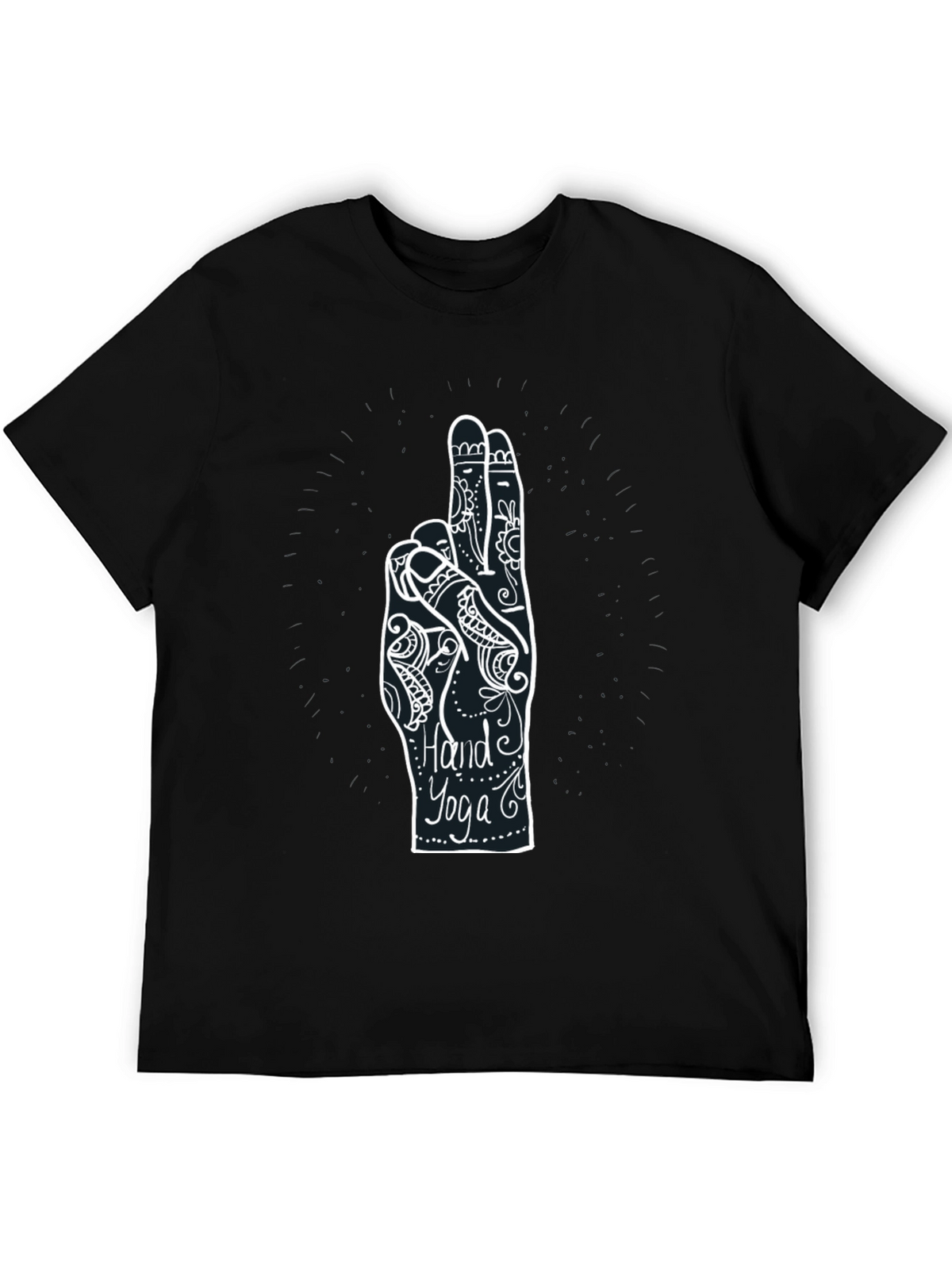 Hand Yoga Graphic Tee - Unisex Cotton Blend Shirt