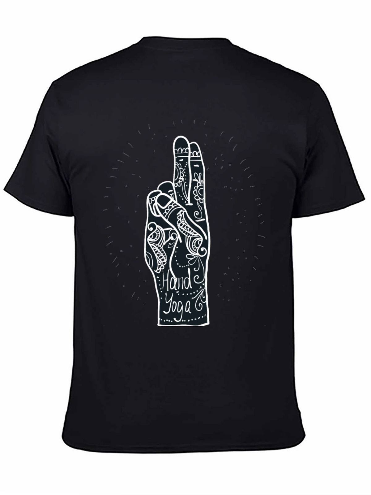 Hand Yoga Graphic Tee - Unisex Cotton Blend Shirt