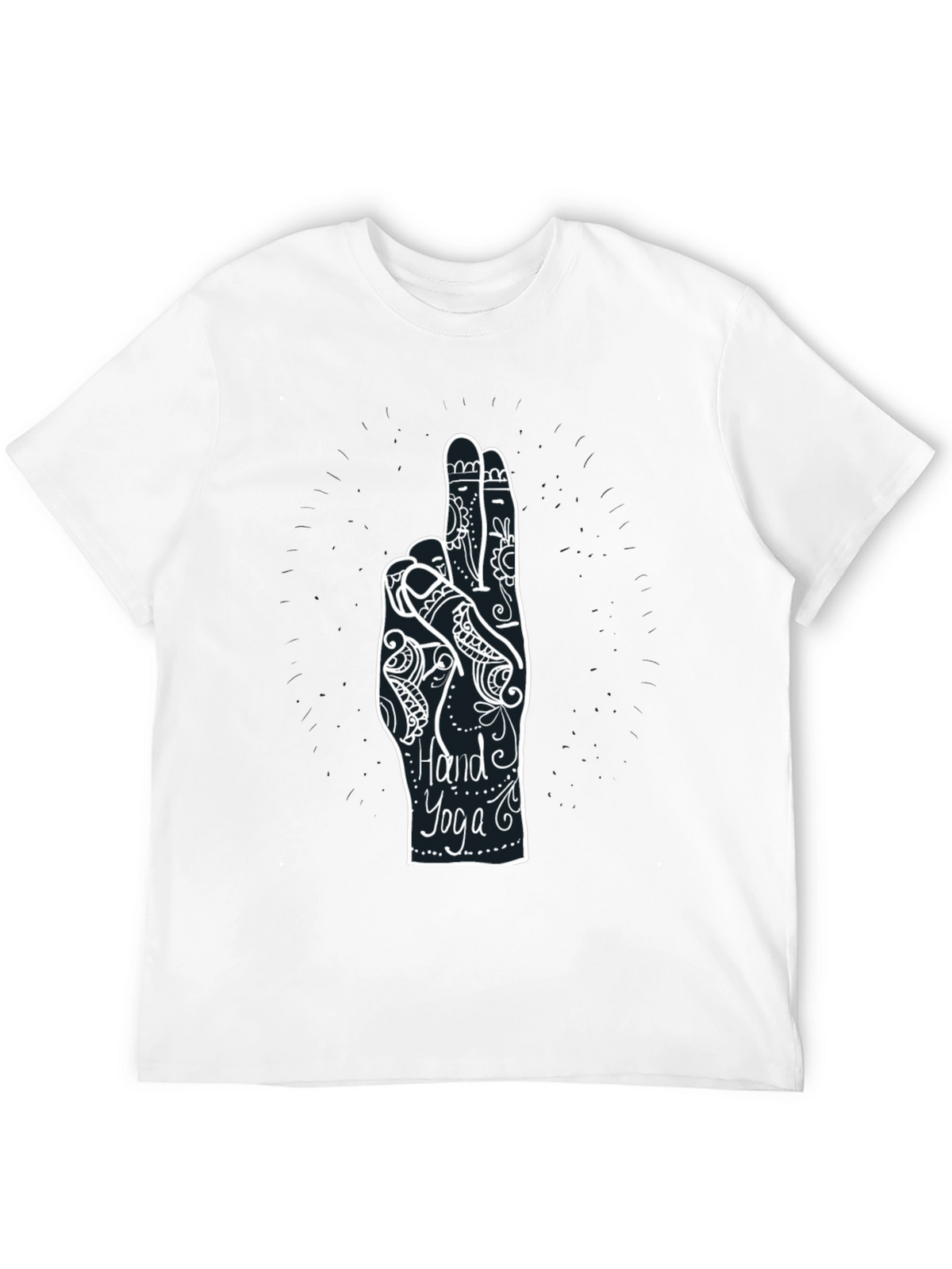 Hand Yoga Graphic Tee - Unisex Cotton Blend Shirt