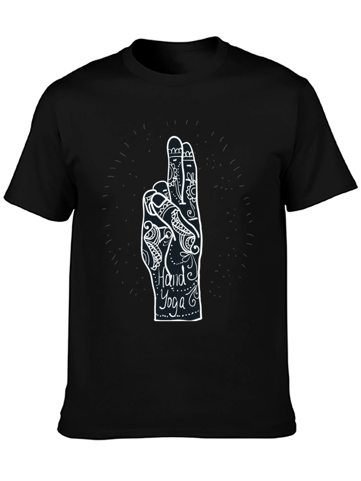 Hand Yoga Graphic Tee - Unisex Cotton Blend Shirt