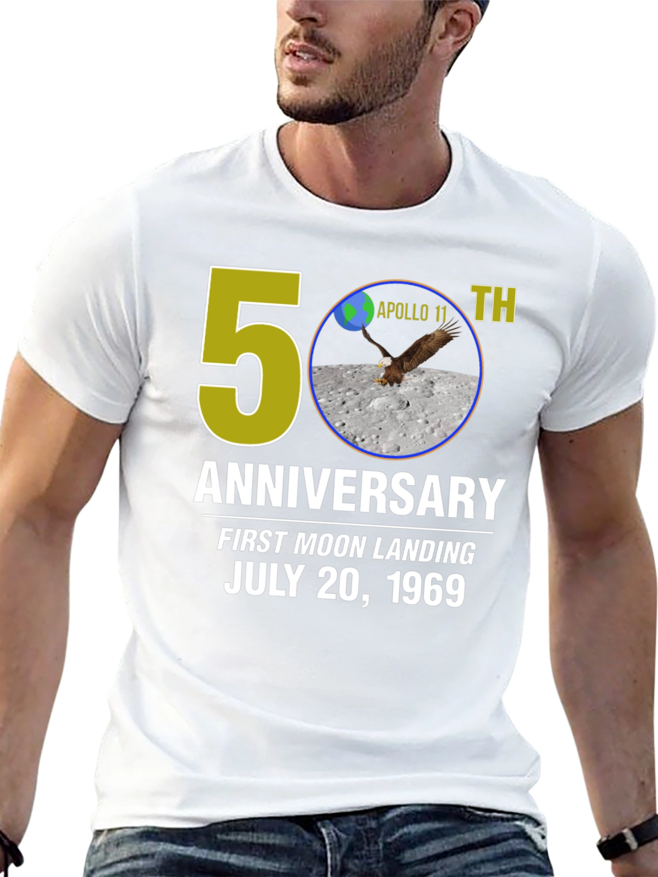 Apollo 11 50th Anniversary T-Shirt Moon Landing