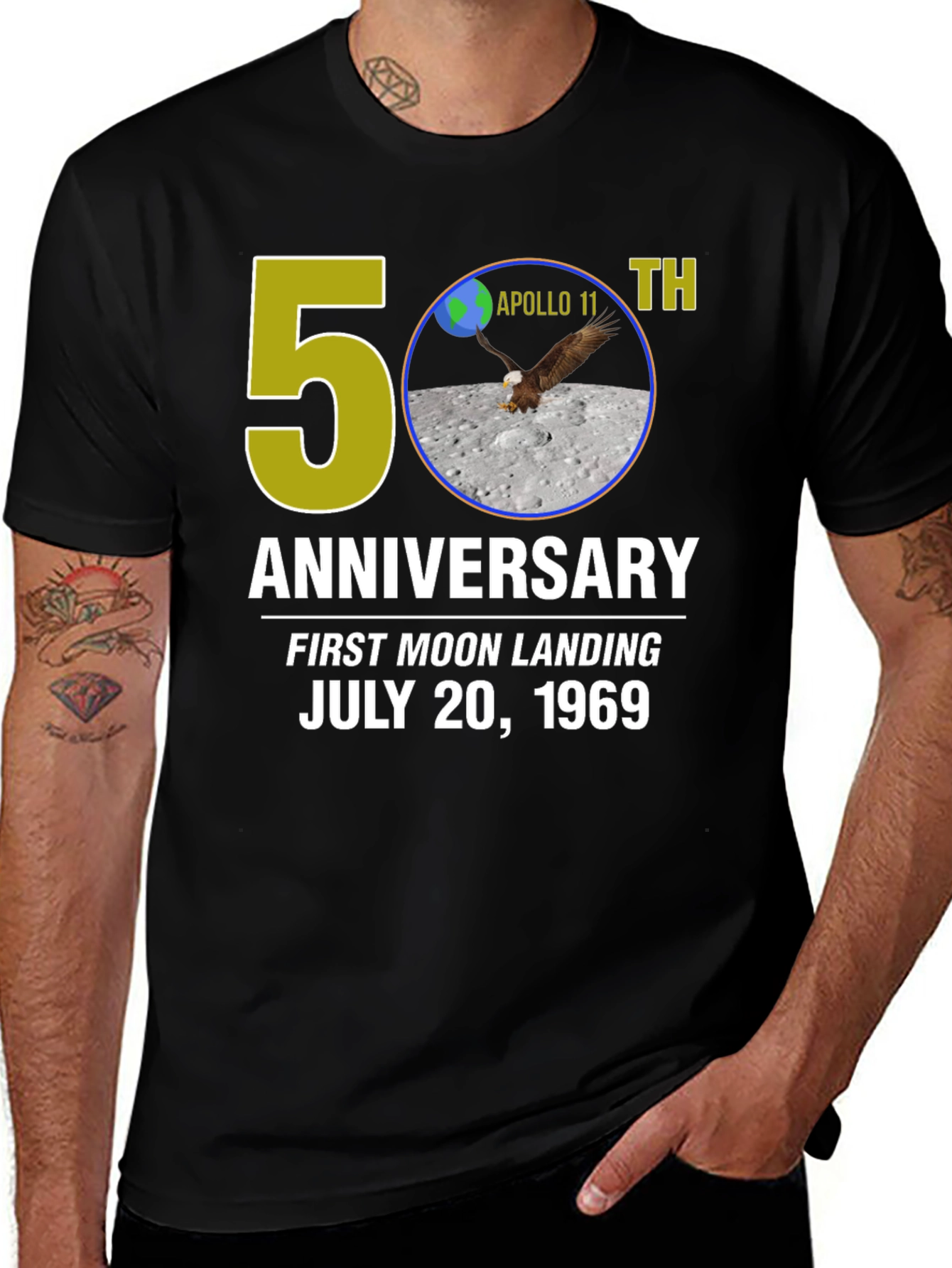 Apollo 11 50th Anniversary T-Shirt Moon Landing
