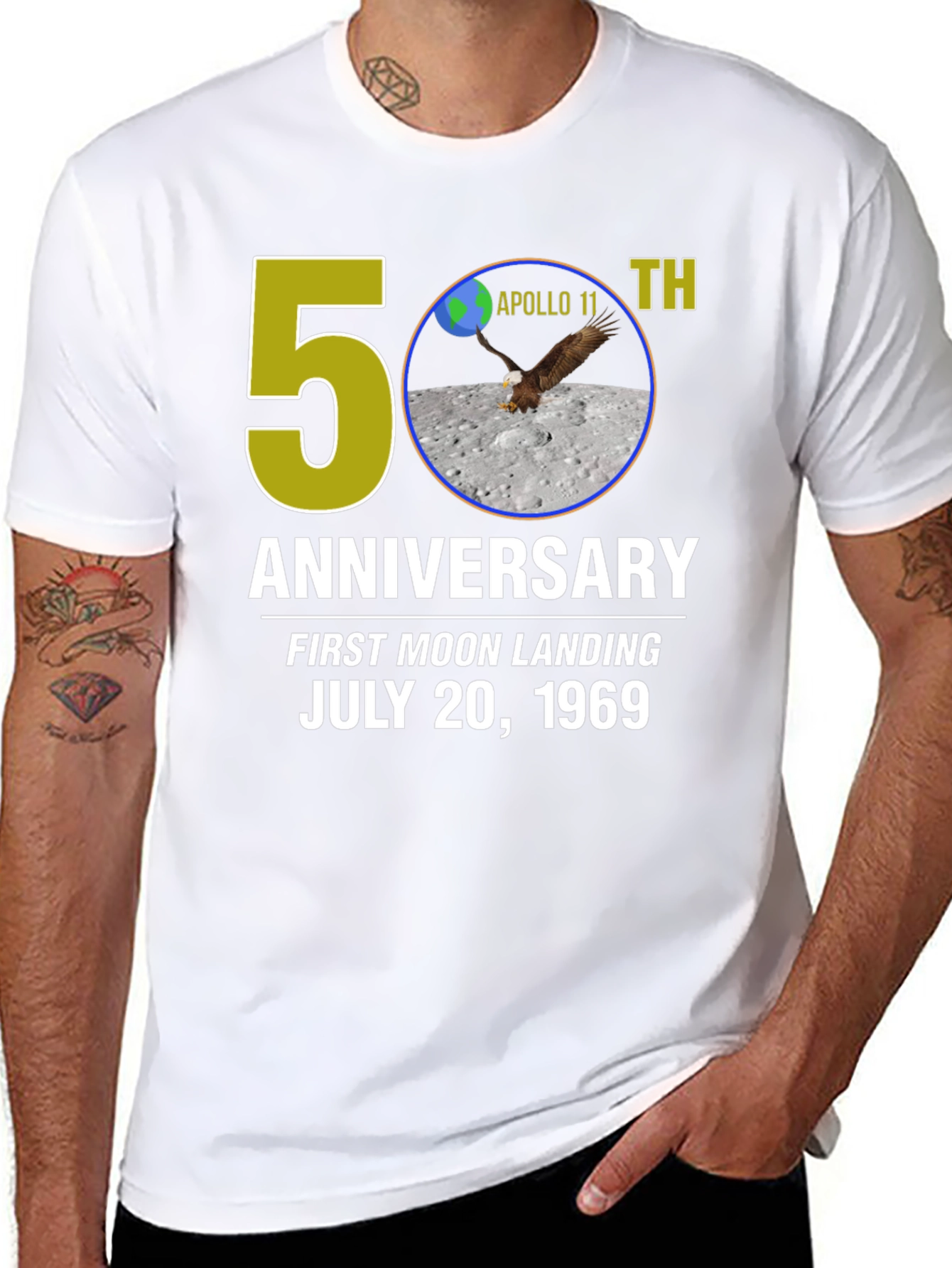 Apollo 11 50th Anniversary T-Shirt Moon Landing