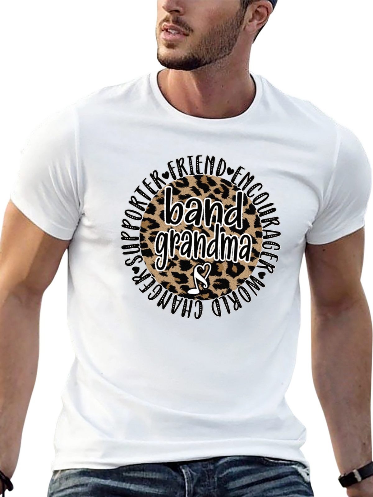 Band Grandma Leopard Print T-Shirt