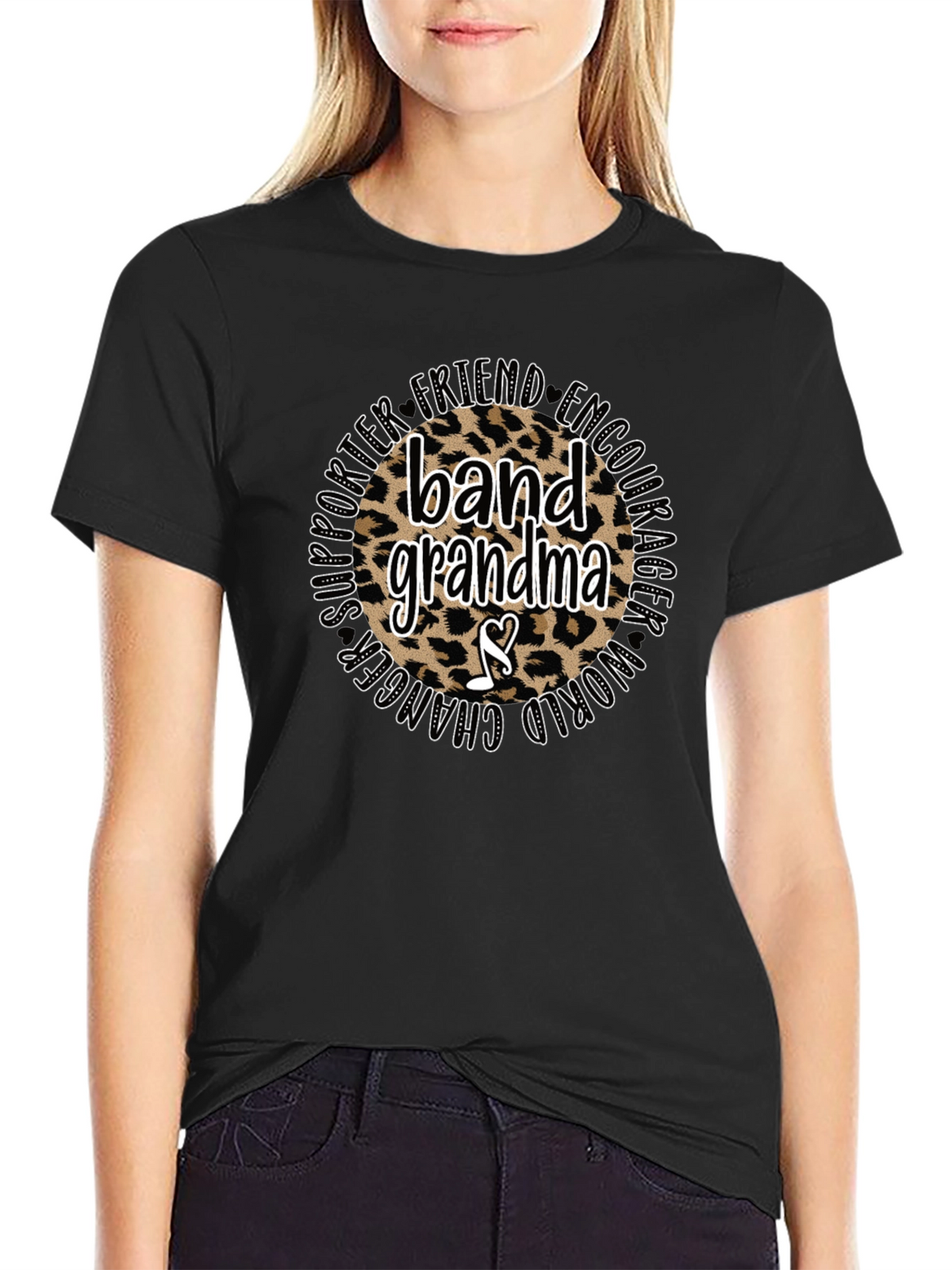 Band Grandma Leopard Print T-Shirt