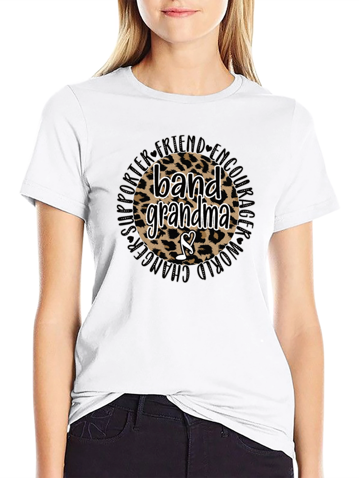Band Grandma Leopard Print T-Shirt