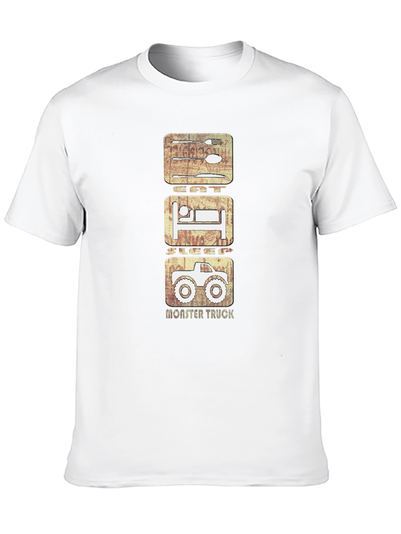 Eat Sleep Monster Truck Black Graphic Tee