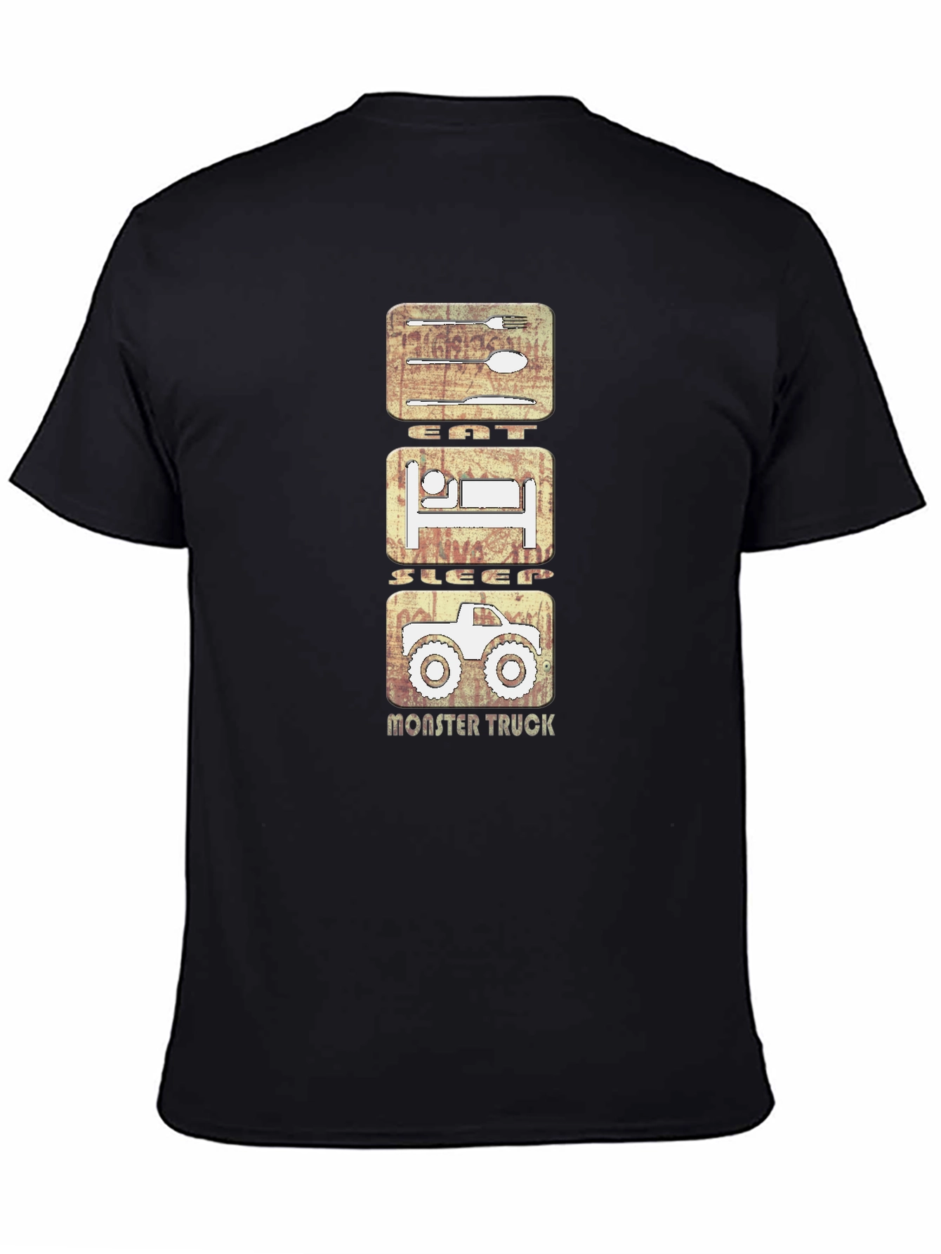 Eat Sleep Monster Truck Black Graphic Tee