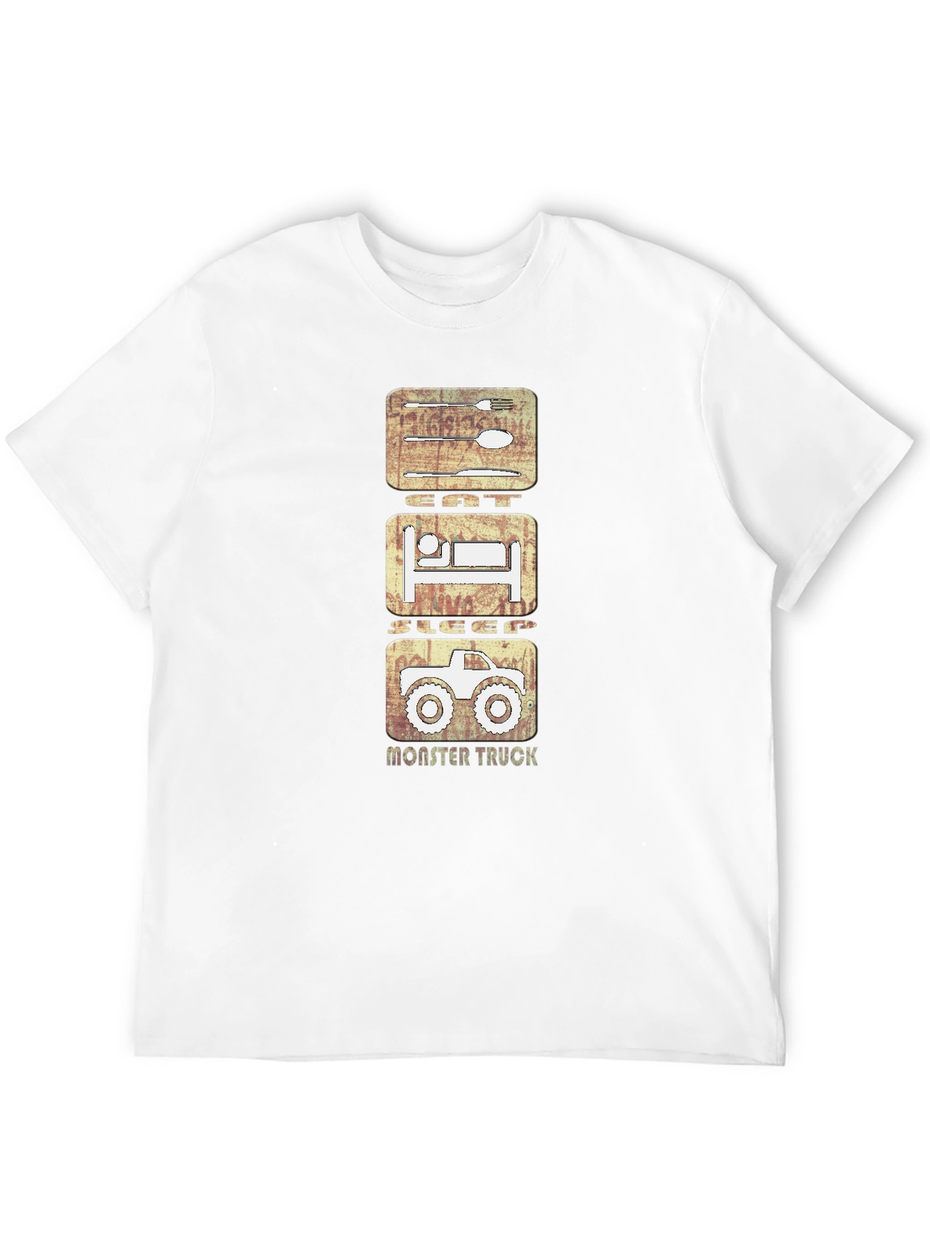 Eat Sleep Monster Truck Black Graphic Tee