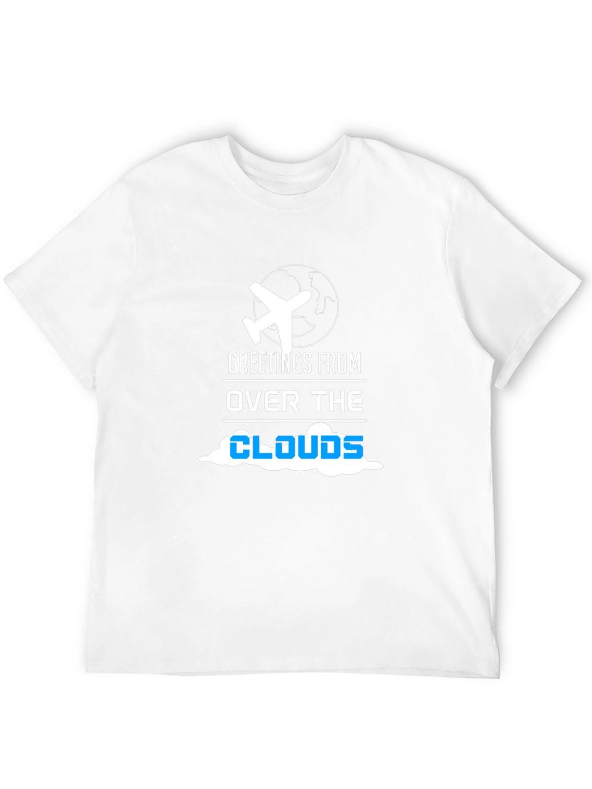 Greetings from Over the Clouds Airplane Travel T-Shirt