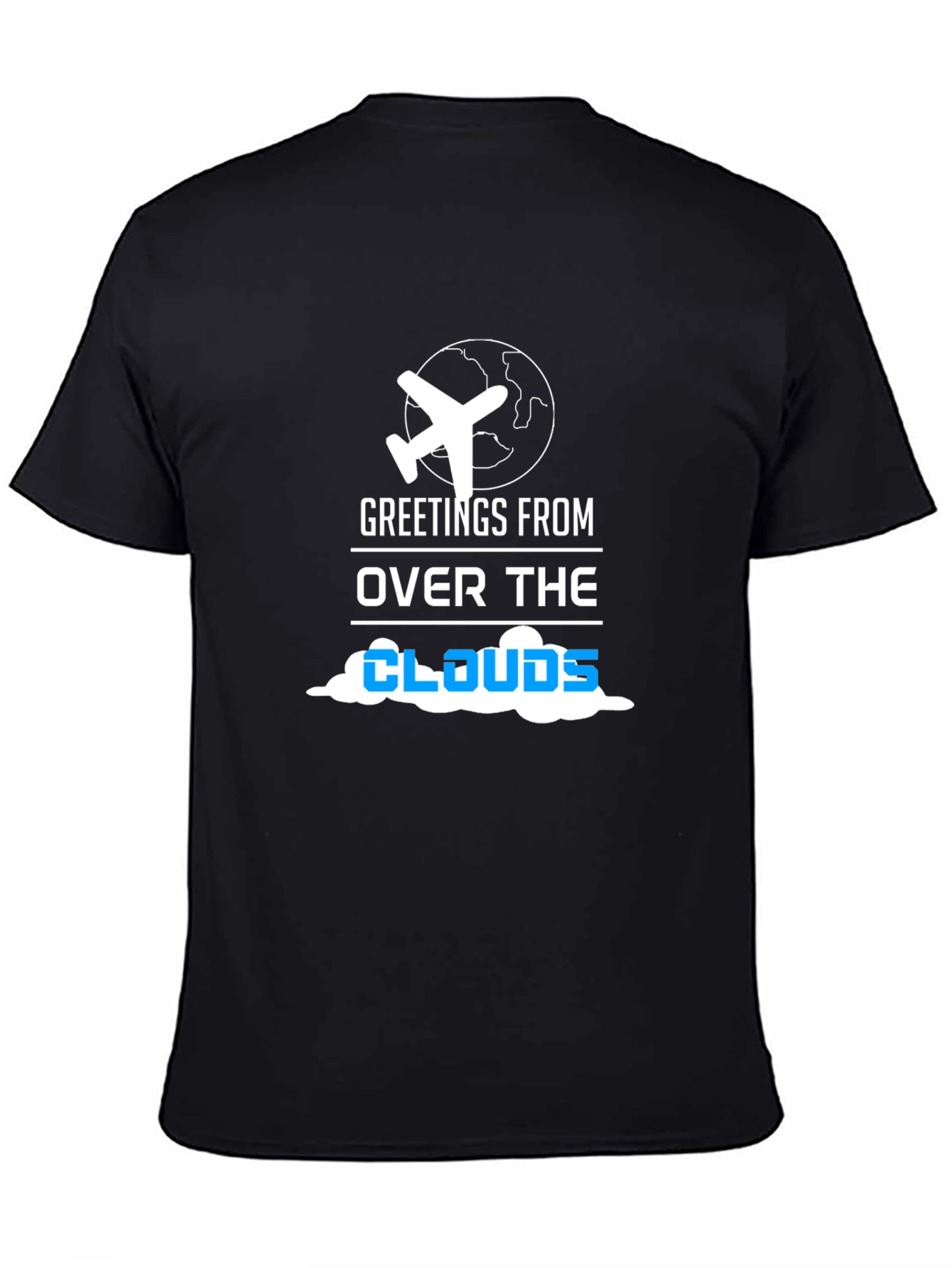 Greetings from Over the Clouds Airplane Travel T-Shirt