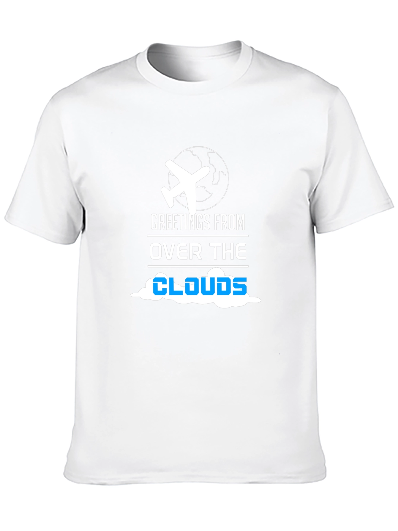 Greetings from Over the Clouds Airplane Travel T-Shirt
