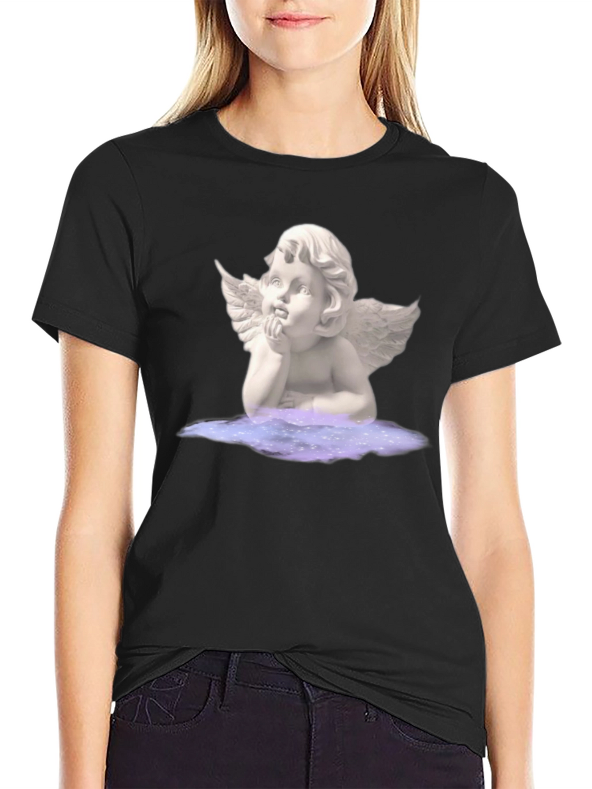 Angel Graphic Tee - Unisex Black T-Shirt