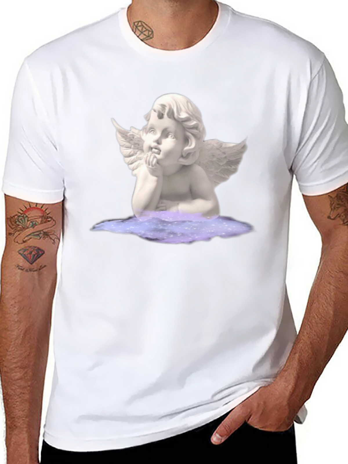 Angel Graphic Tee - Unisex Black T-Shirt