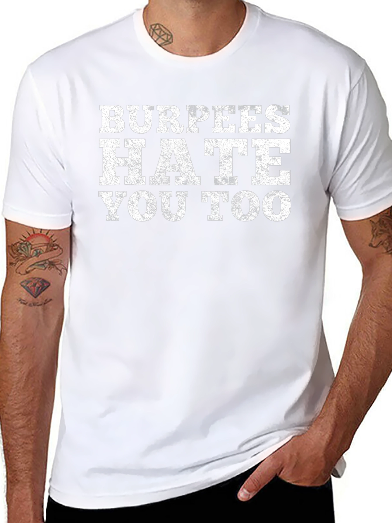 Burpees Hate You Too Graphic T-Shirt