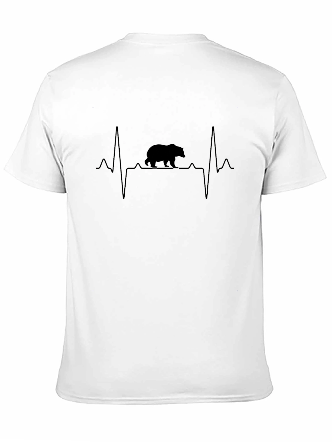 Bear Heartbeat Graphic Tee - Black T-Shirt