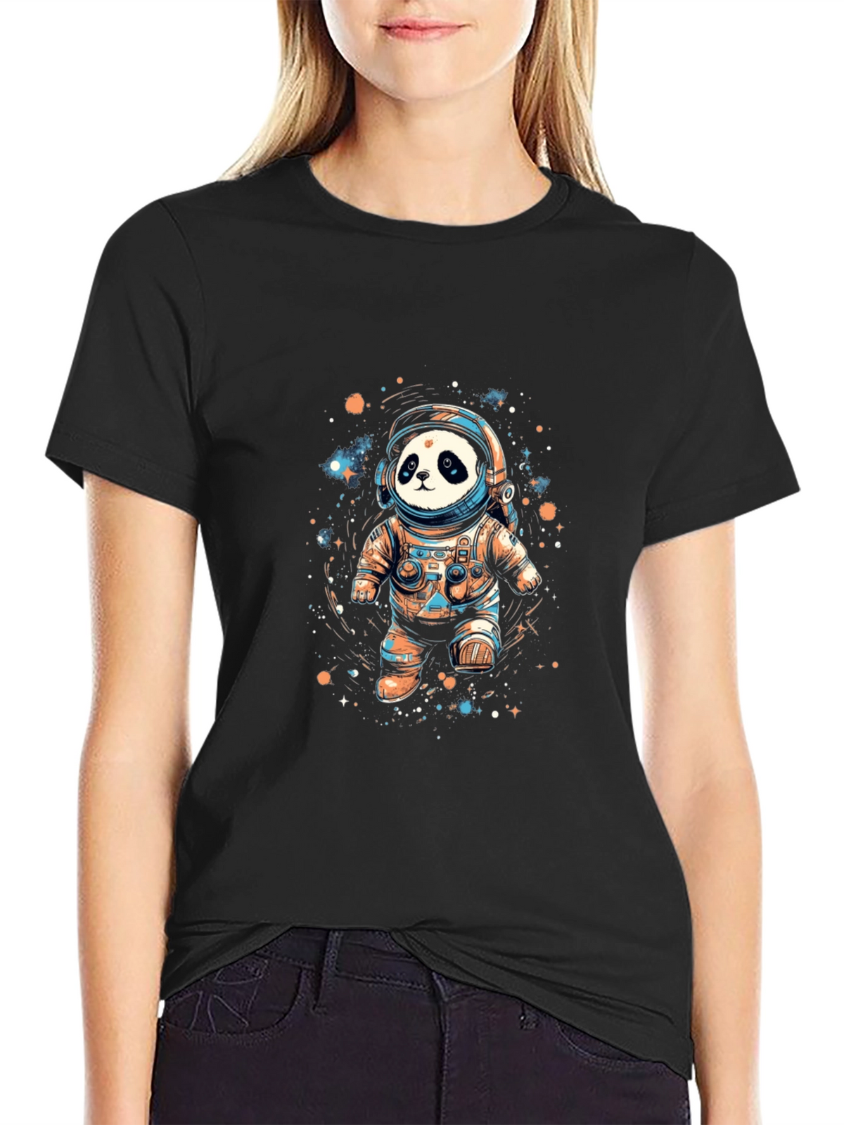 Panda Astronaut Graphic Tee - Space Panda T-Shirt