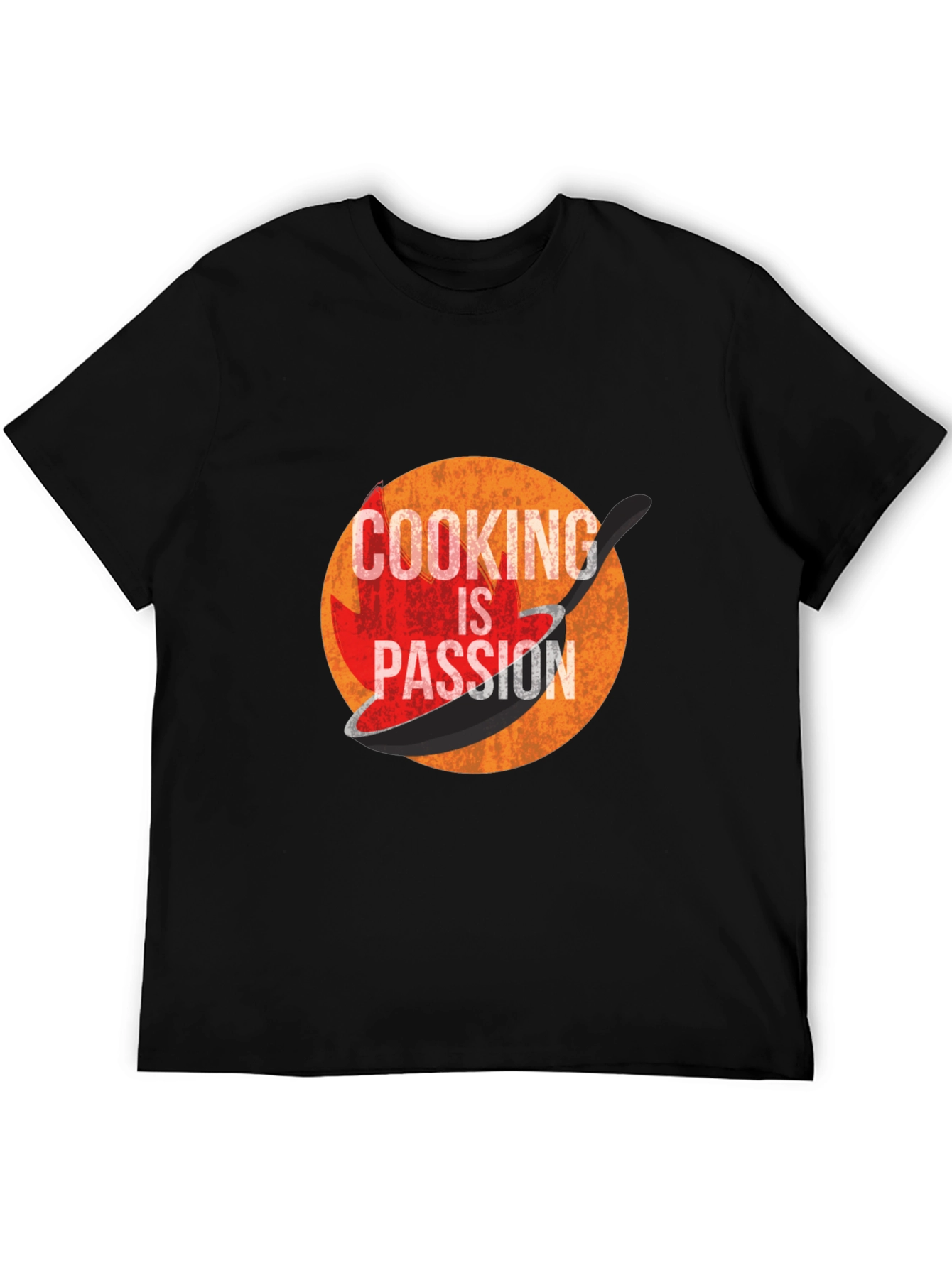 Cooking is Passion Graphic Tee - Black