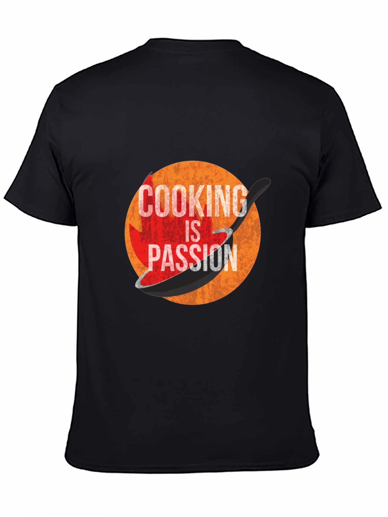 Cooking is Passion Graphic Tee - Black