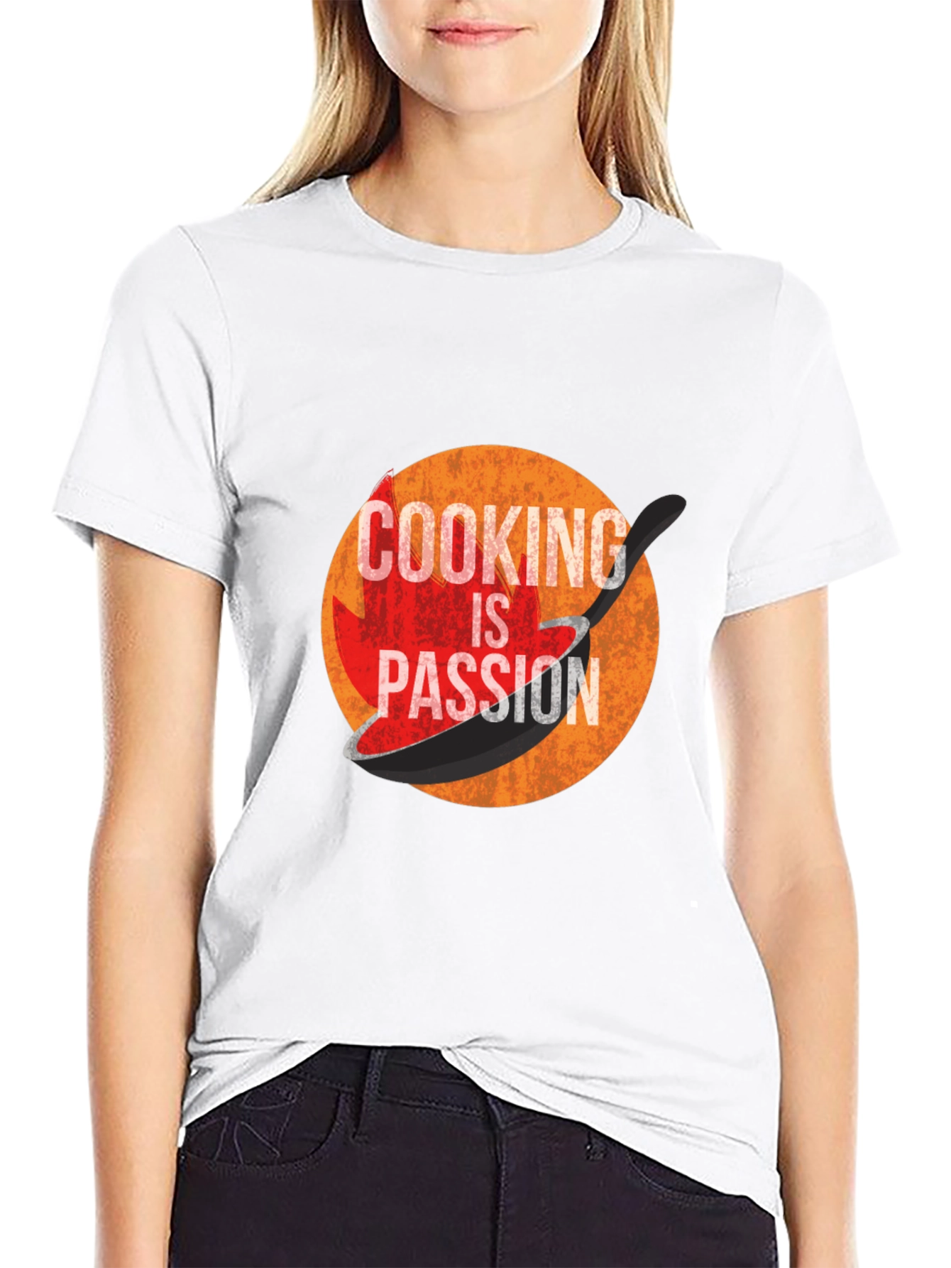 Cooking is Passion Graphic Tee - Black