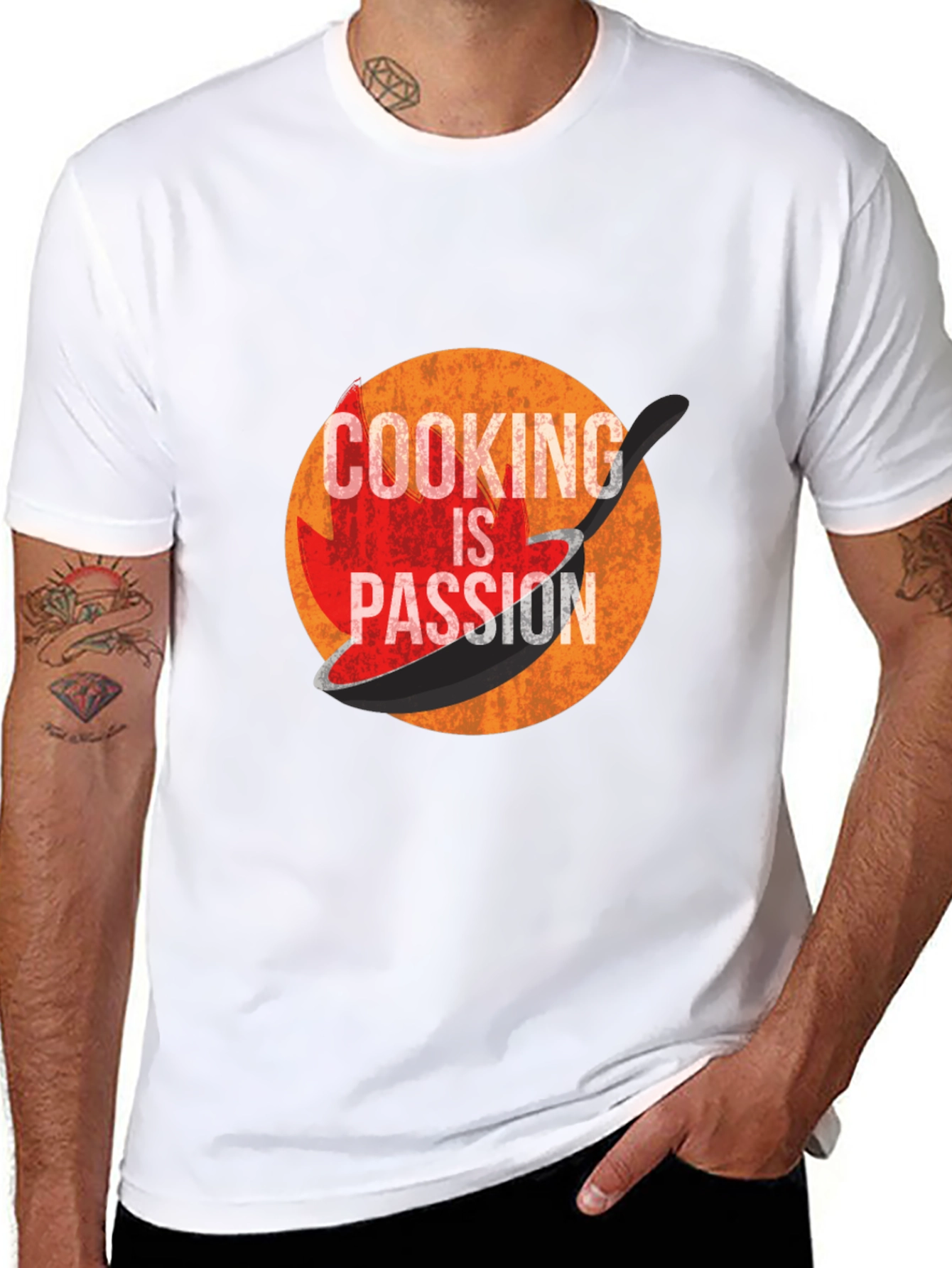 Cooking is Passion Graphic Tee - Black