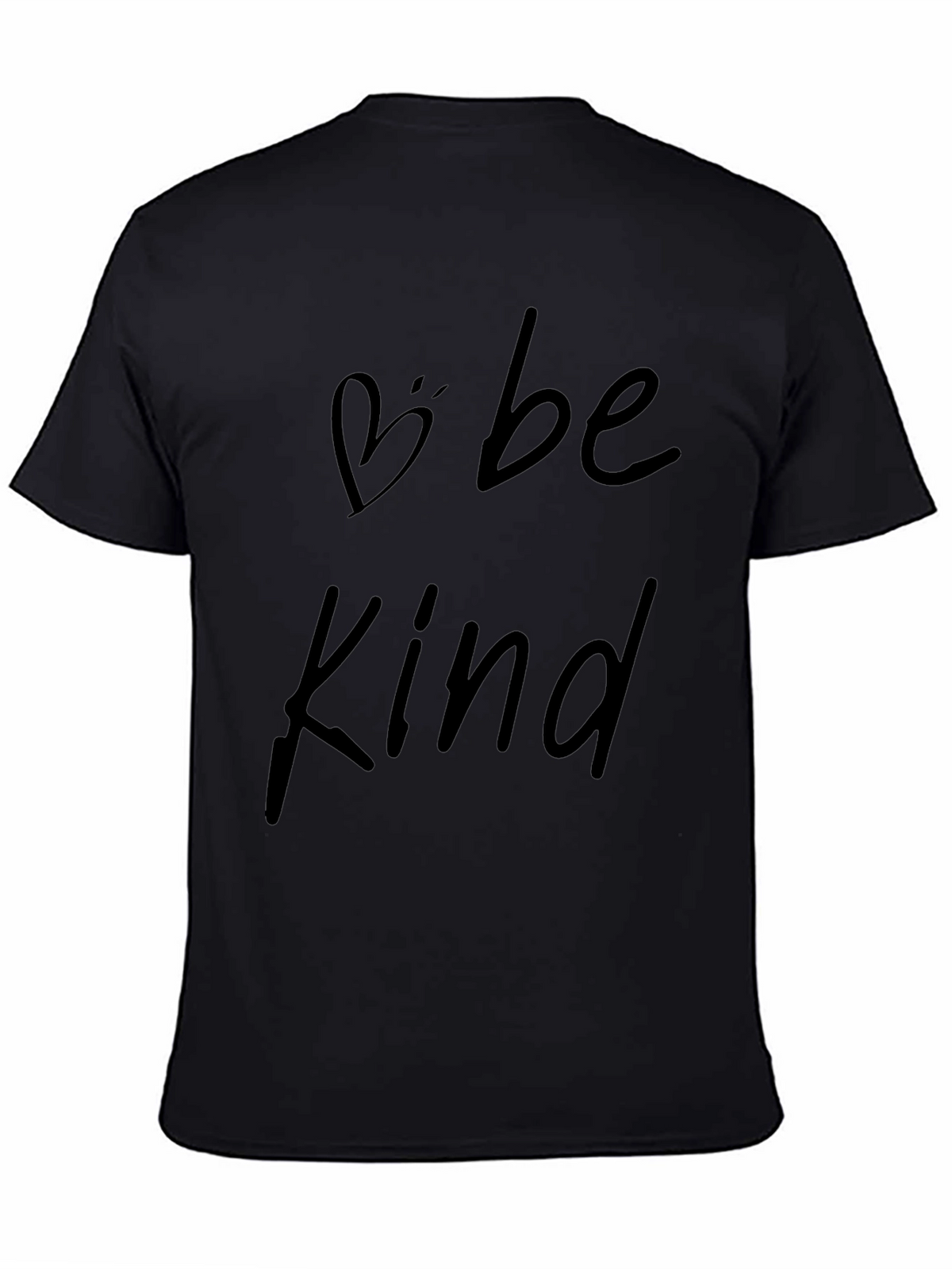 Be Kind Black Graphic T-Shirt - Heart Detail