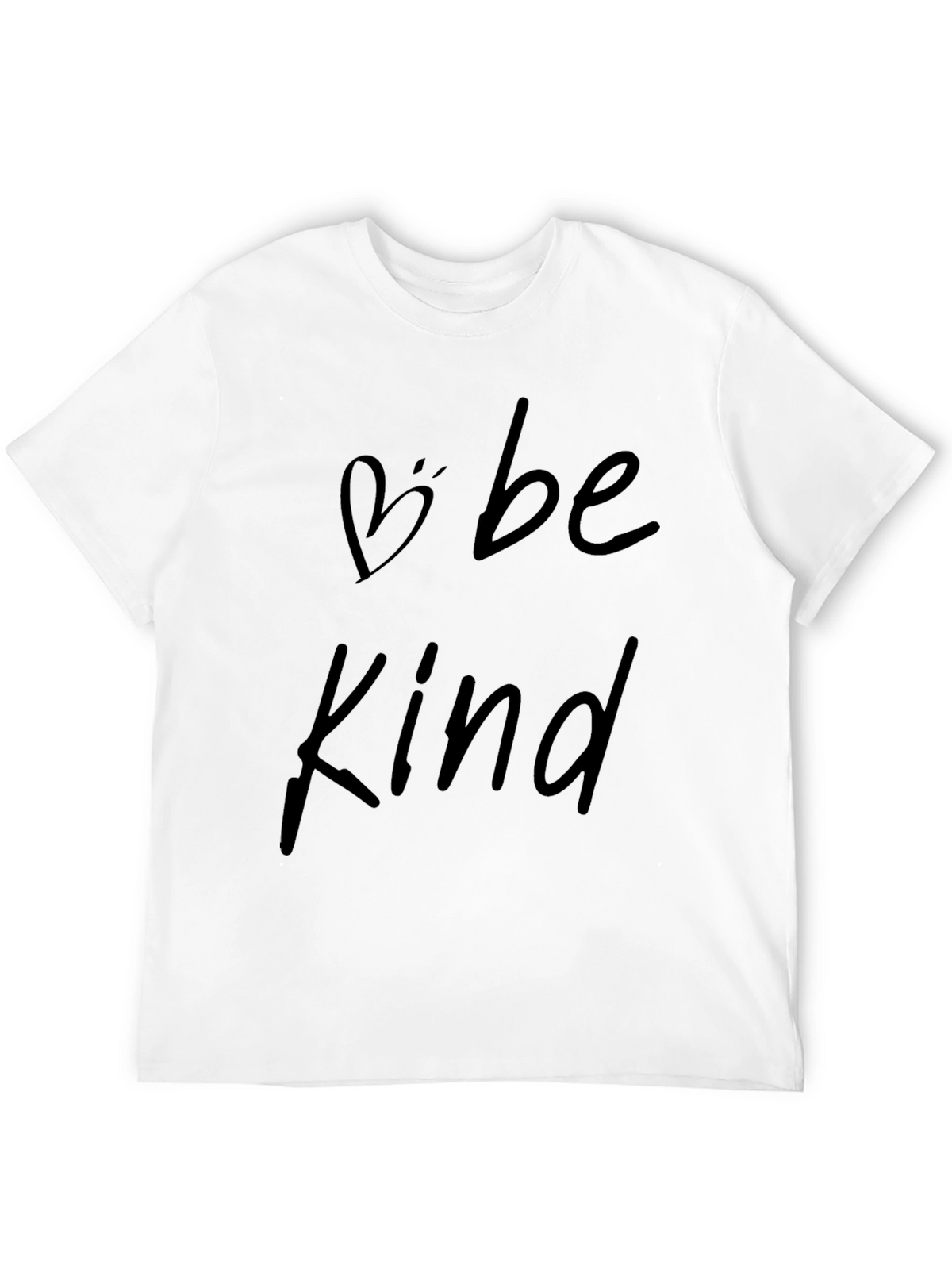 Be Kind Black Graphic T-Shirt - Heart Detail