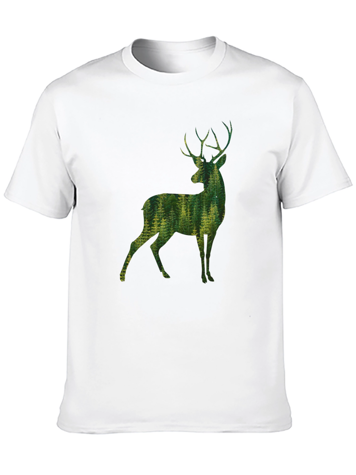 Nature Deer Graphic Tee - Mens Black T-Shirt