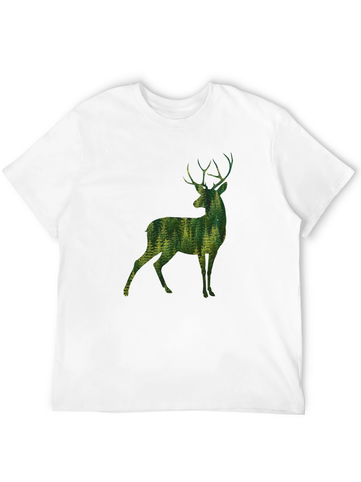 Nature Deer Graphic Tee - Mens Black T-Shirt