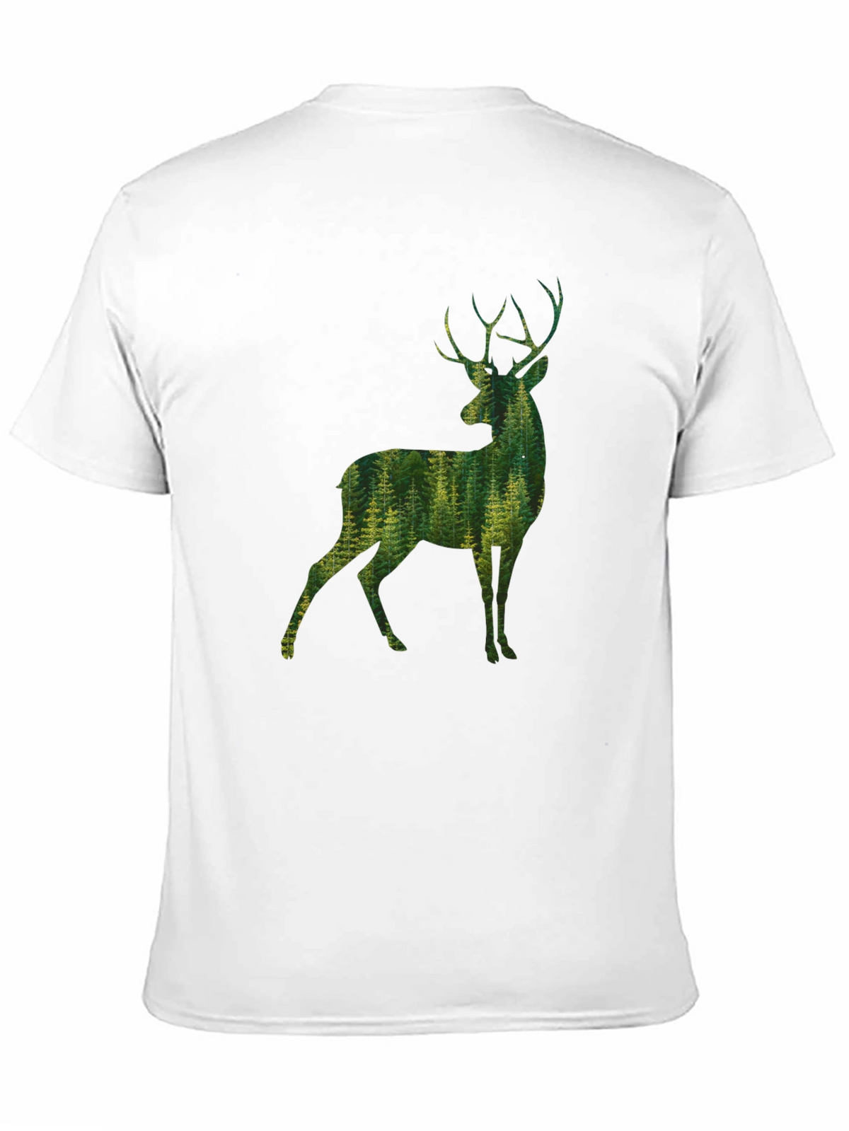 Nature Deer Graphic Tee - Mens Black T-Shirt