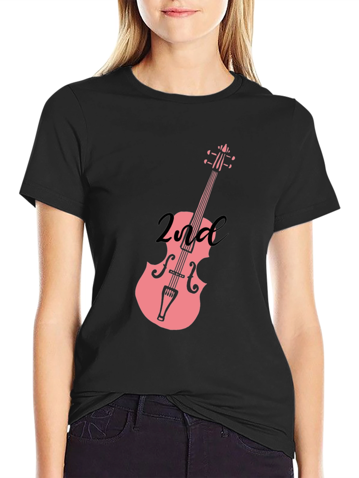 Musicians Second Violin Black T-Shirt