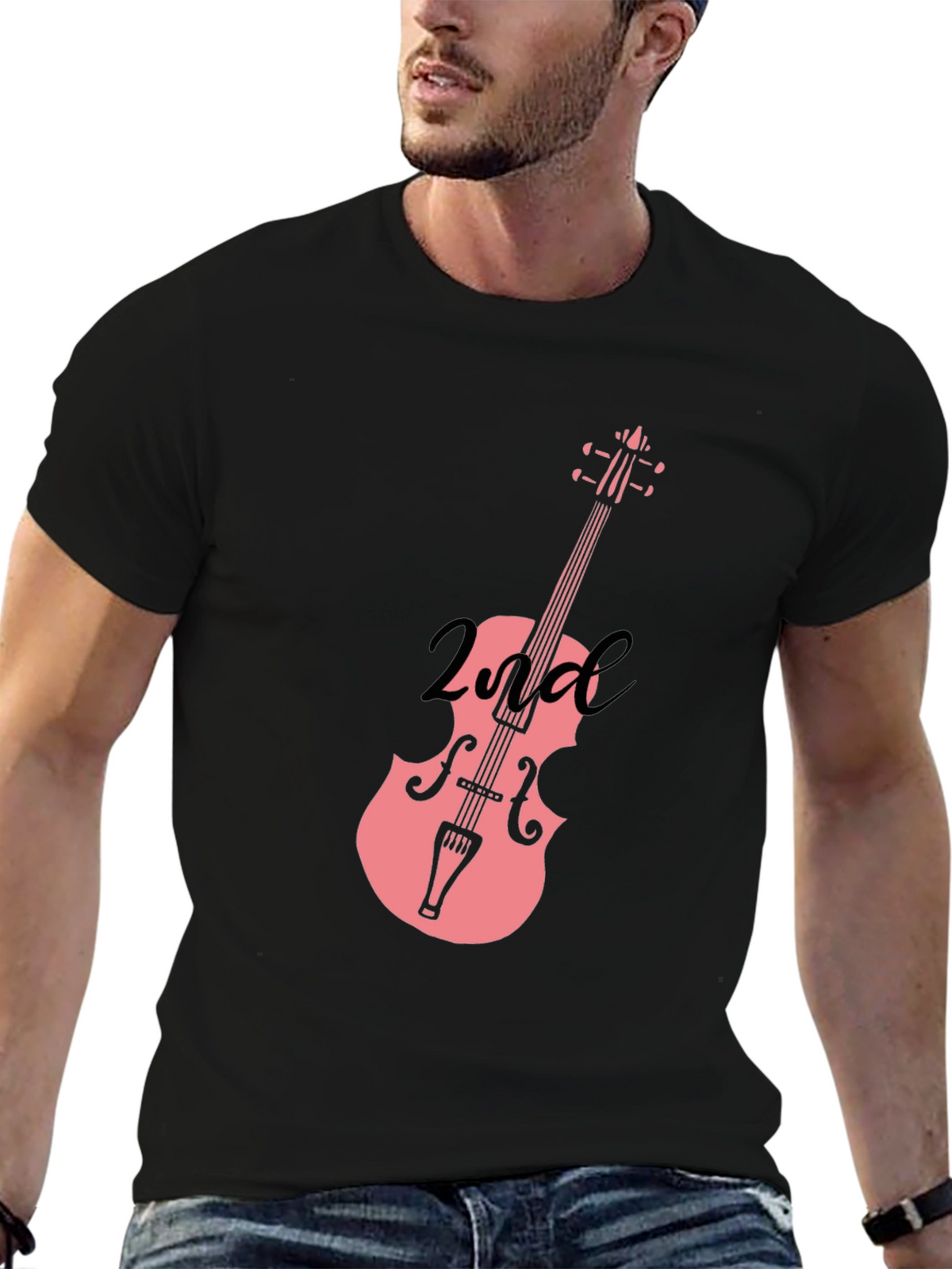 Musicians Second Violin Black T-Shirt