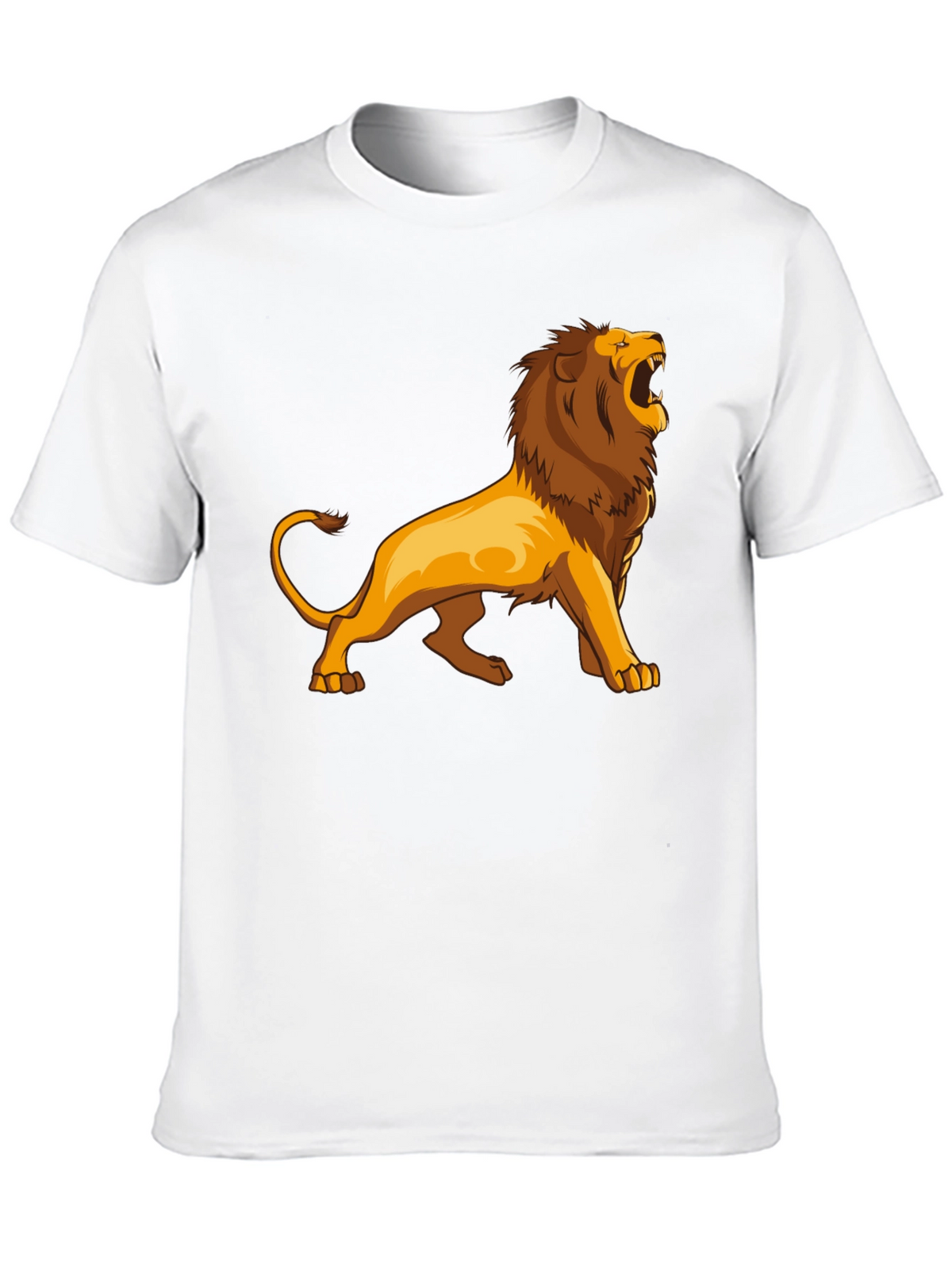 Lion Graphic Print Black T-Shirt for Men