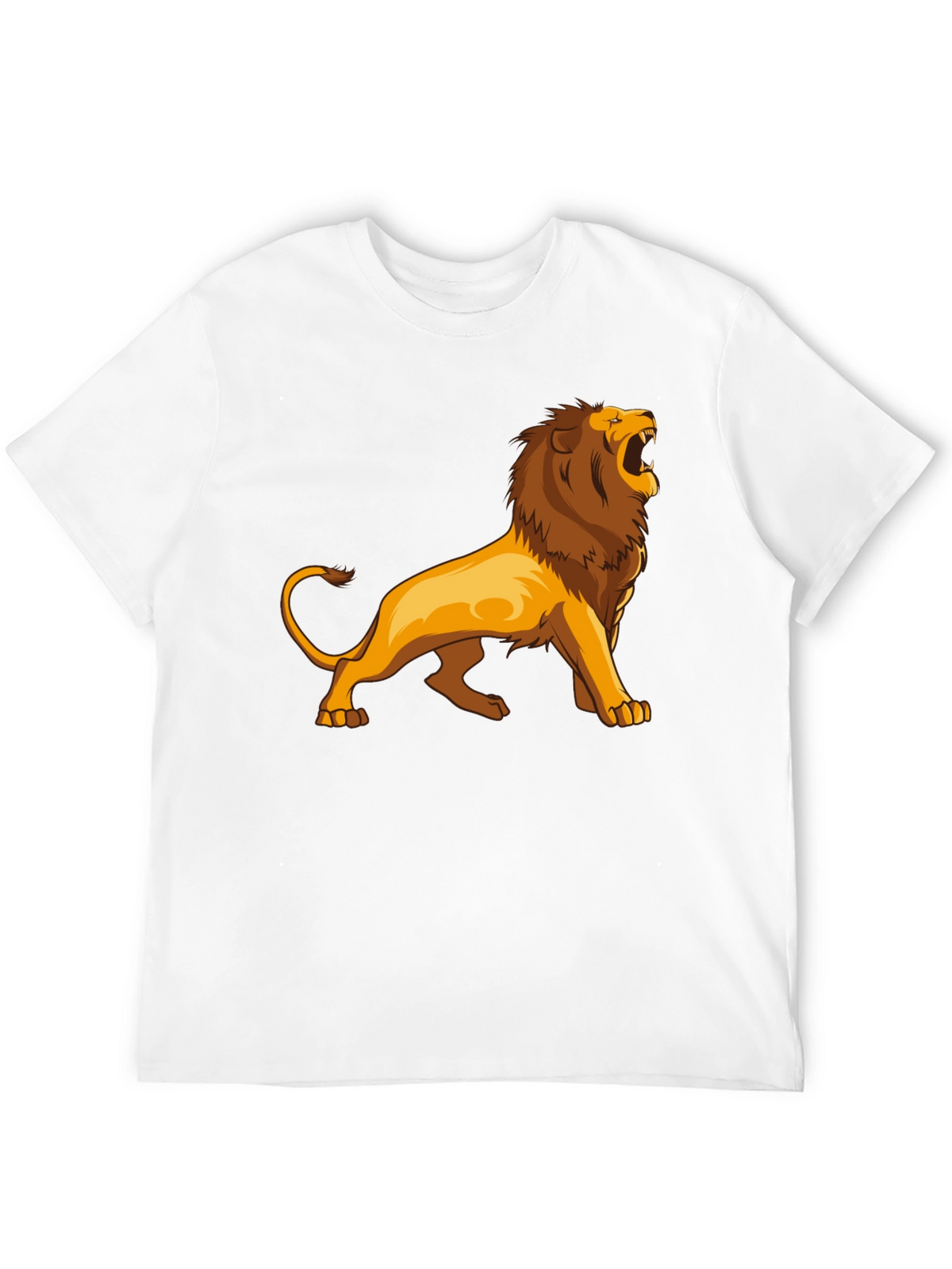 Lion Graphic Print Black T-Shirt for Men