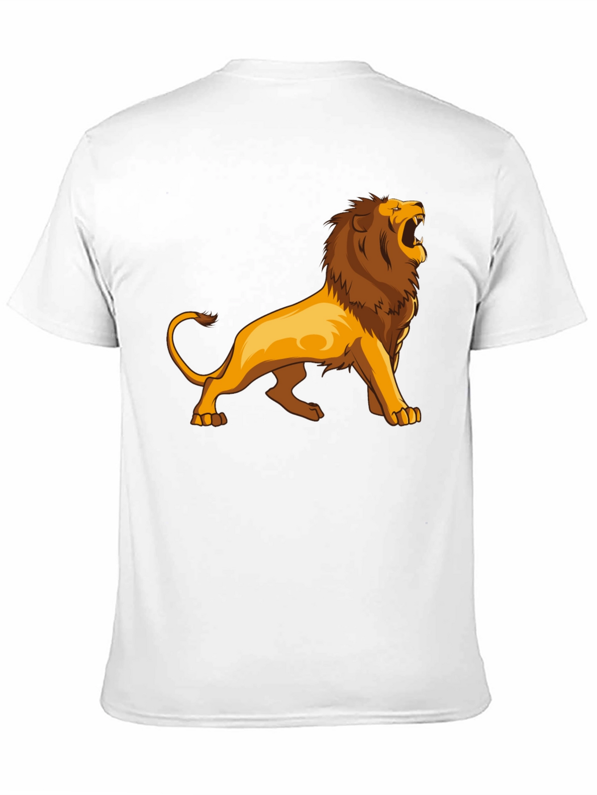 Lion Graphic Print Black T-Shirt for Men