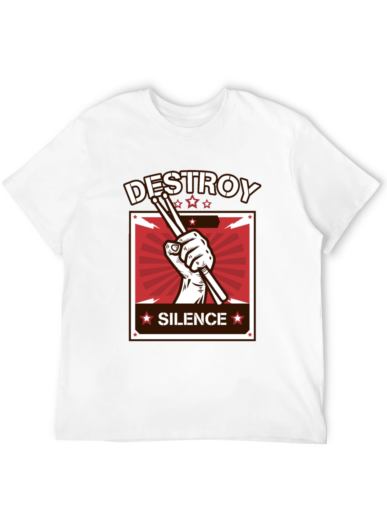 Destroy Silence Drummer Graphic T-Shirt