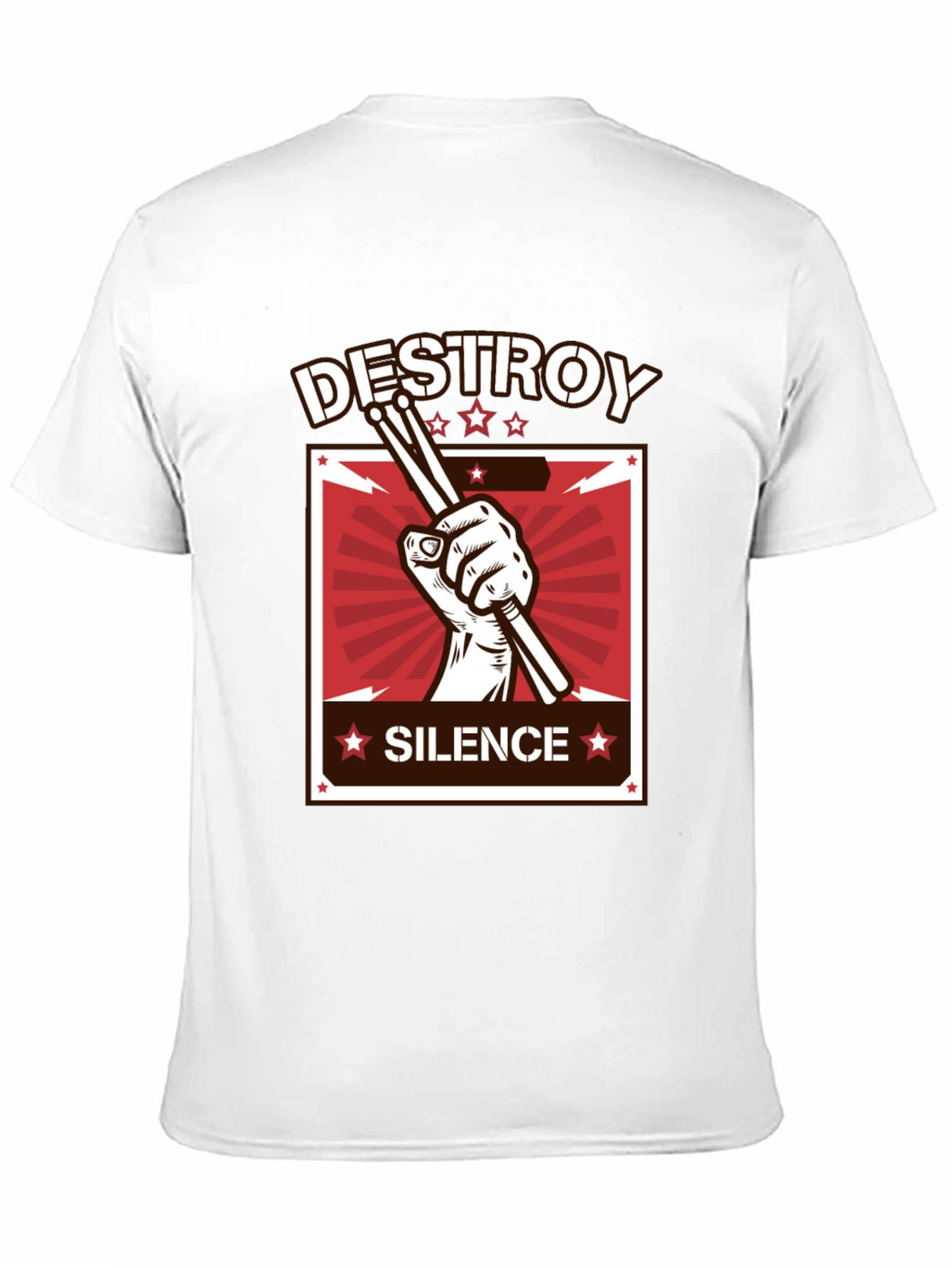 Destroy Silence Drummer Graphic T-Shirt