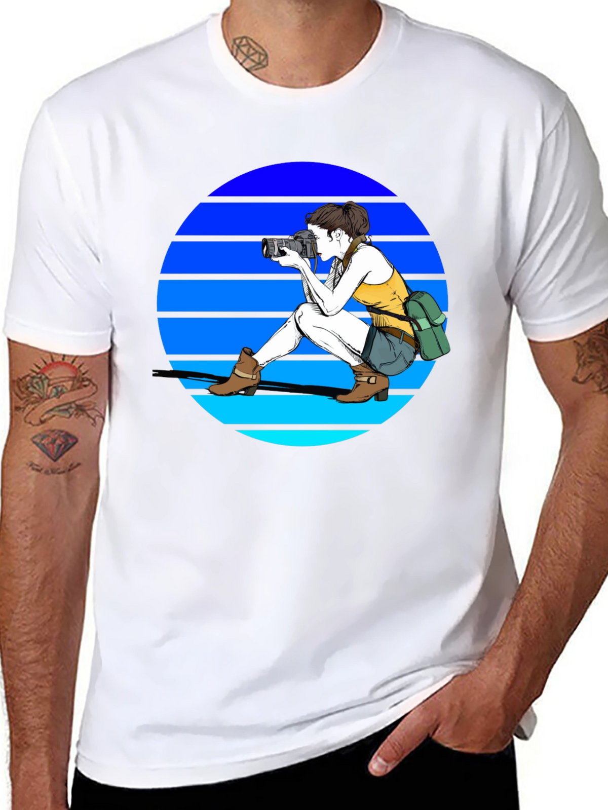 Photographer Graphic Tee - Retro Style
