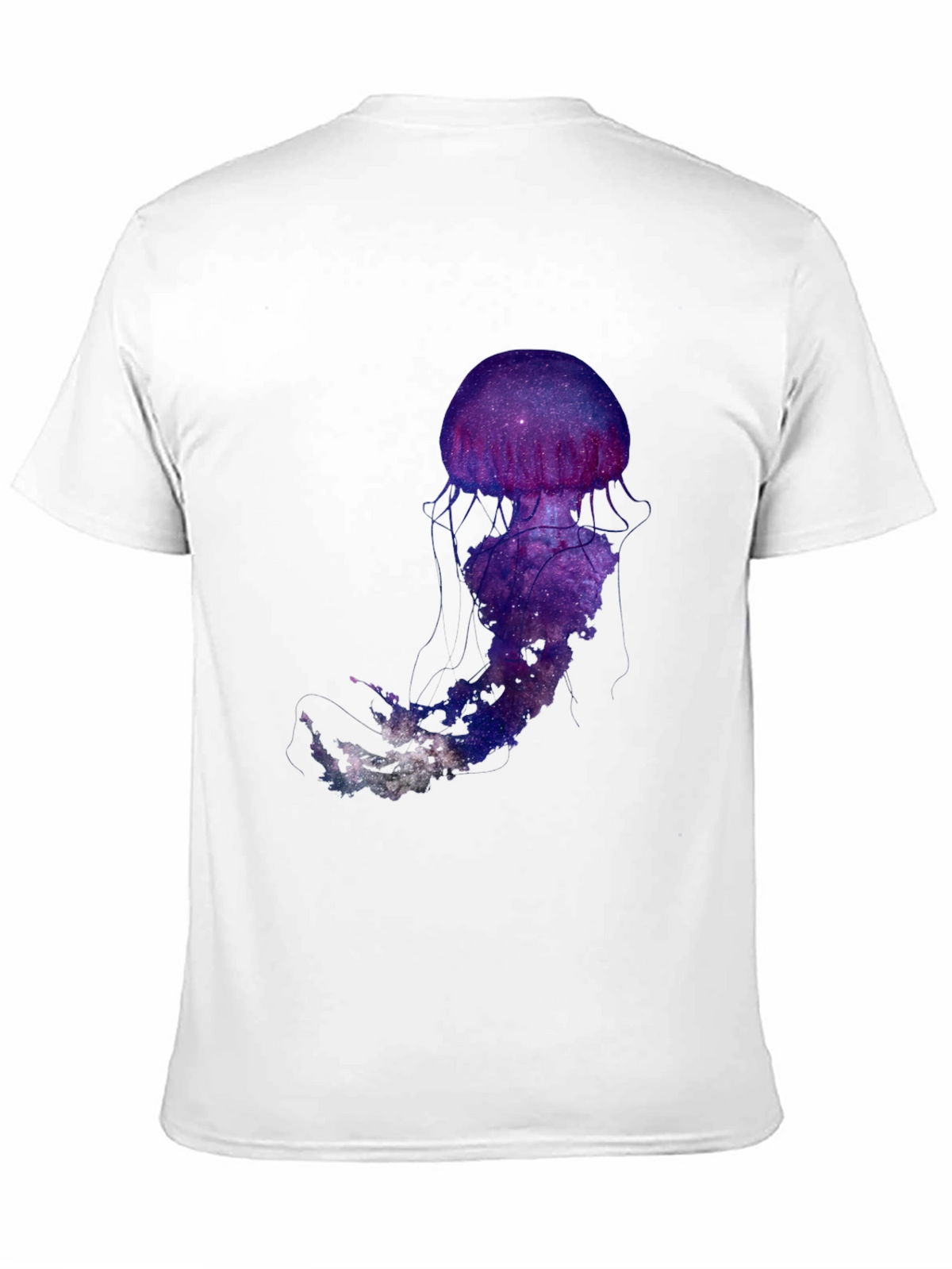 Galaxy Jellyfish Graphic T-Shirt - Black Cotton Blend