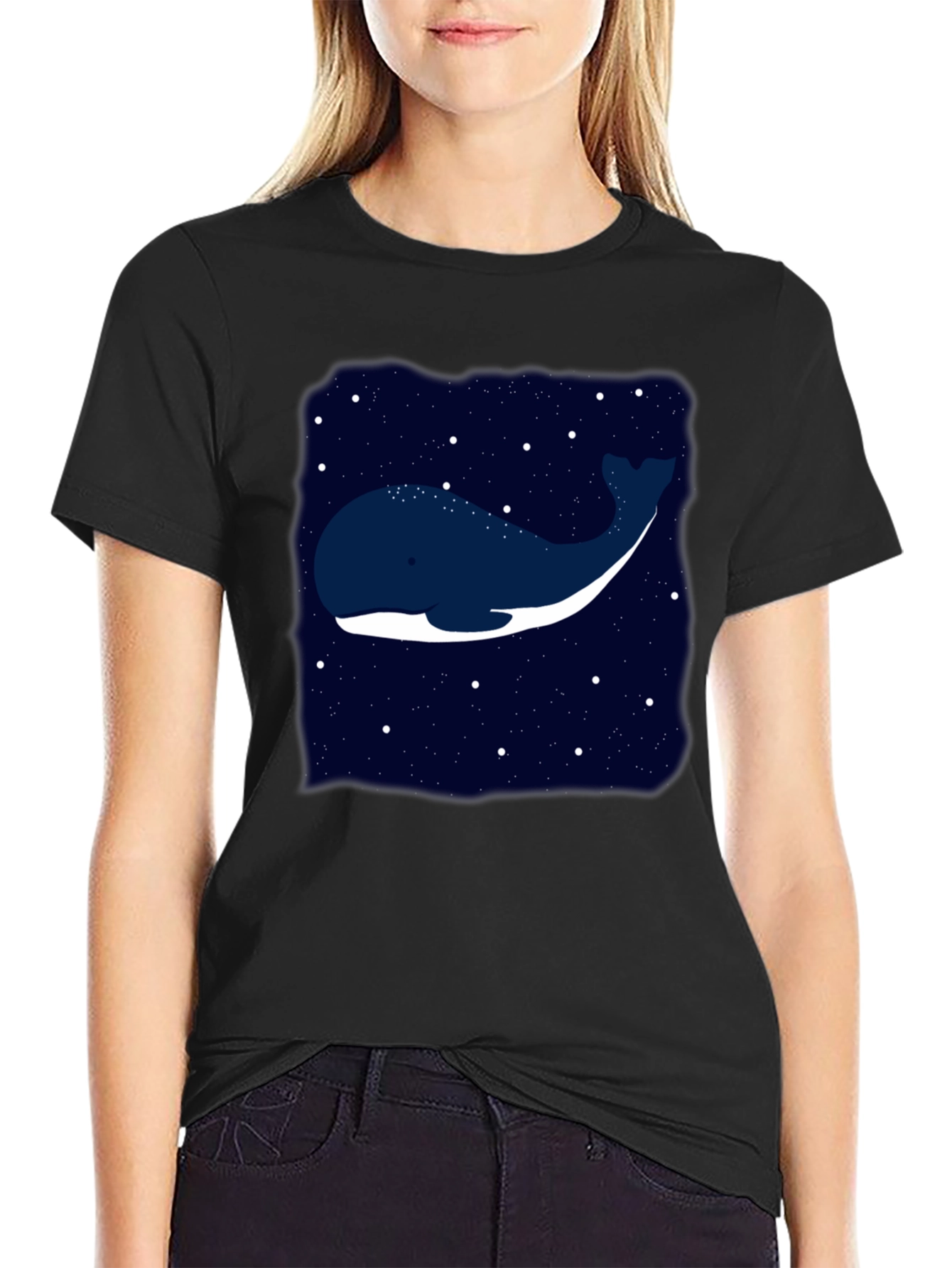 Whale in Space Graphic Tee