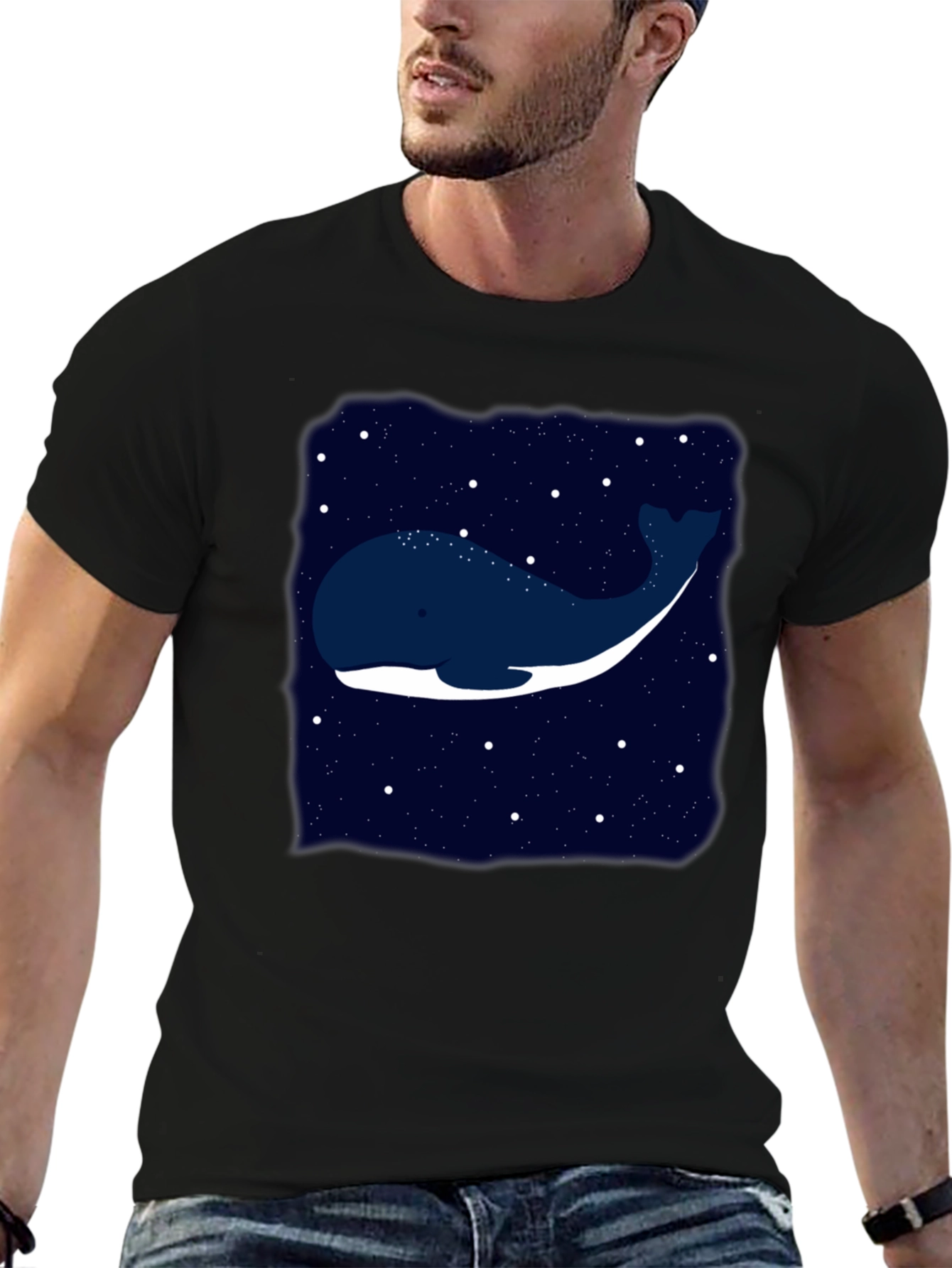 Whale in Space Graphic Tee