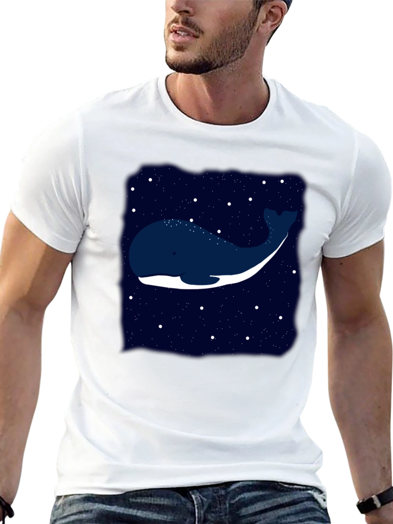 Whale in Space Graphic Tee