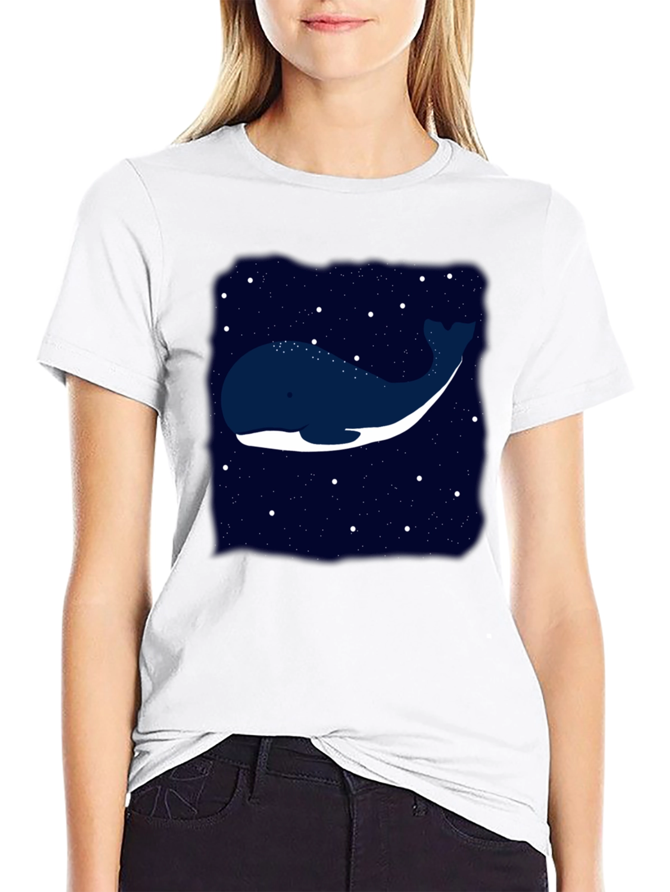 Whale in Space Graphic Tee