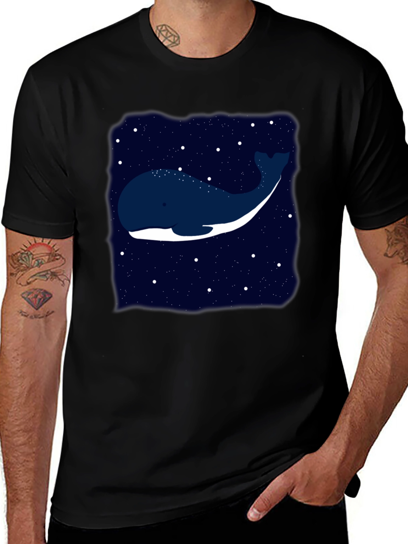 Whale in Space Graphic Tee
