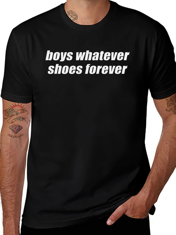 Boys Whatever Shoes Forever Graphic Tee
